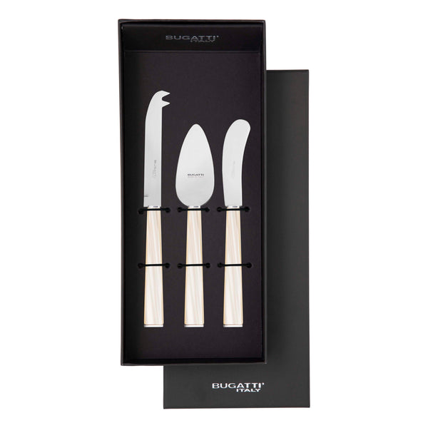 GEOM Cheese Knives Set in Gift Box - Ivory-Casa Bugatti USA