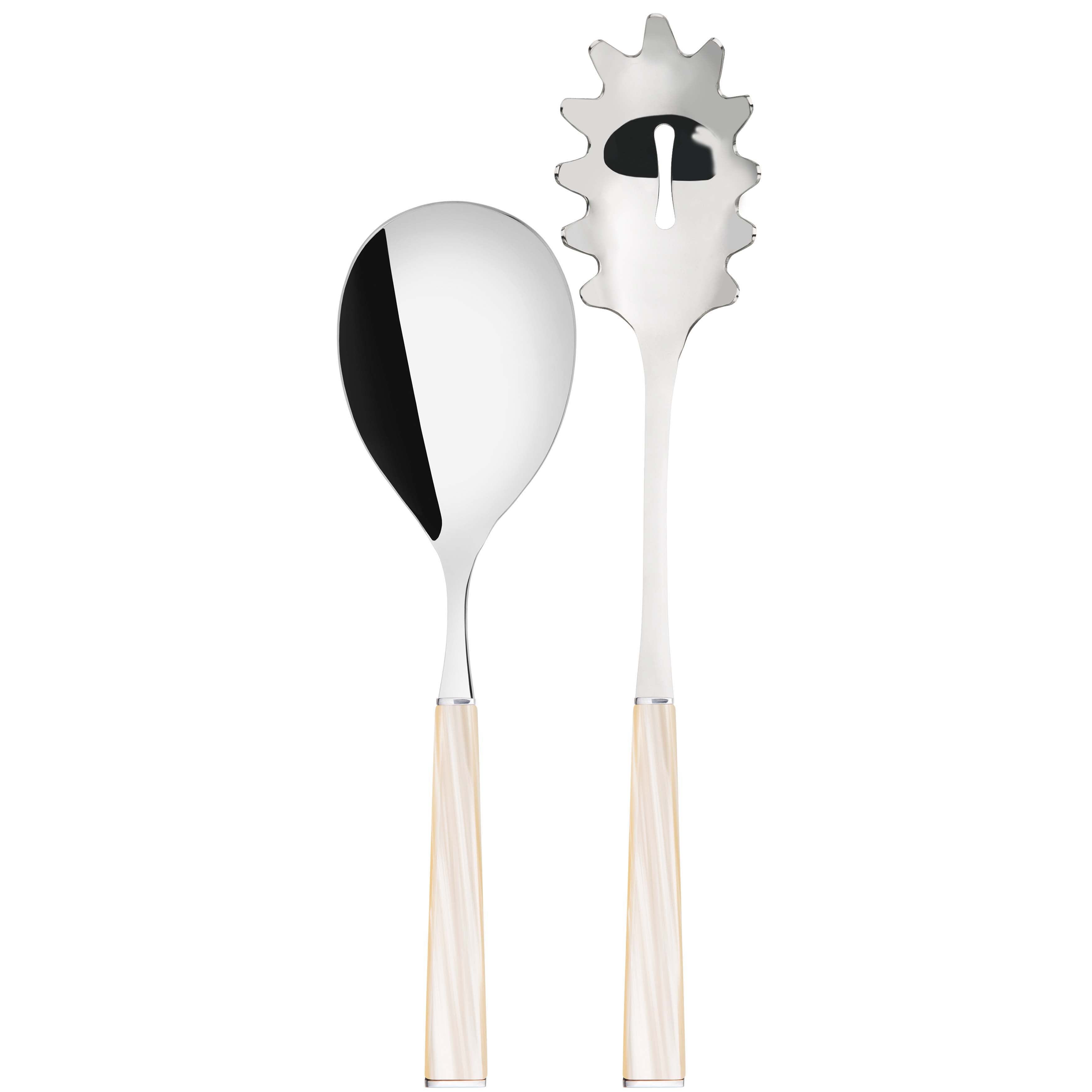 GEOM 2 Piece Pasta Set in Gift Box - Ivory