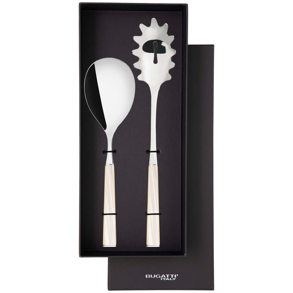 GEOM 2 Piece Pasta Set in Gift Box - Ivory