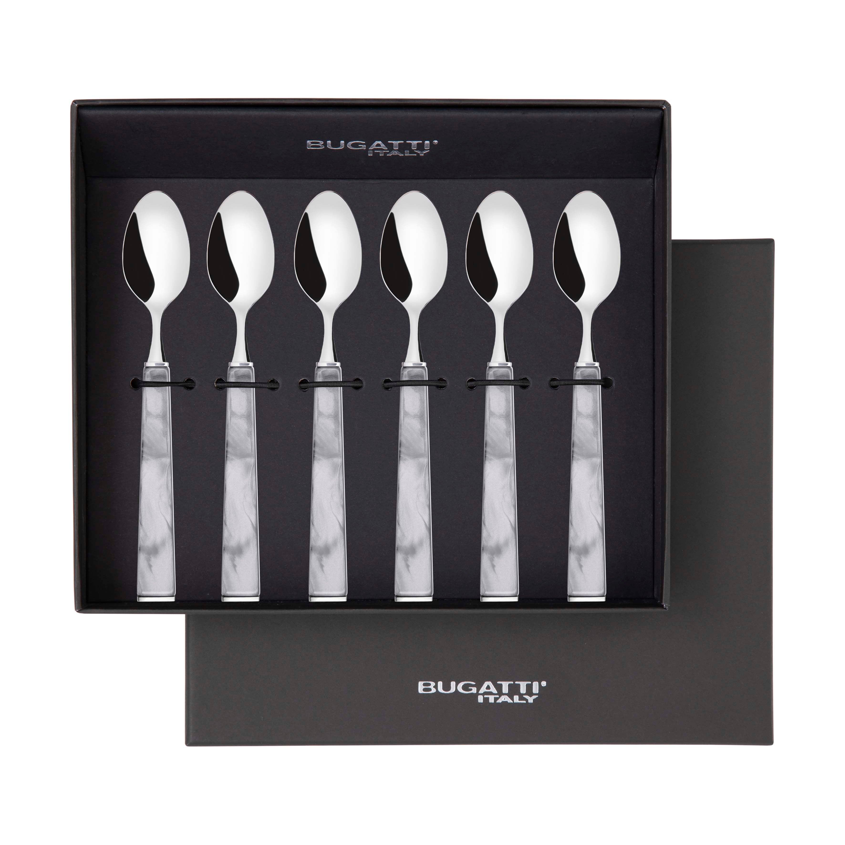 GEOM Moka Spoon Set in Gift Box - Gray-Casa Bugatti USA