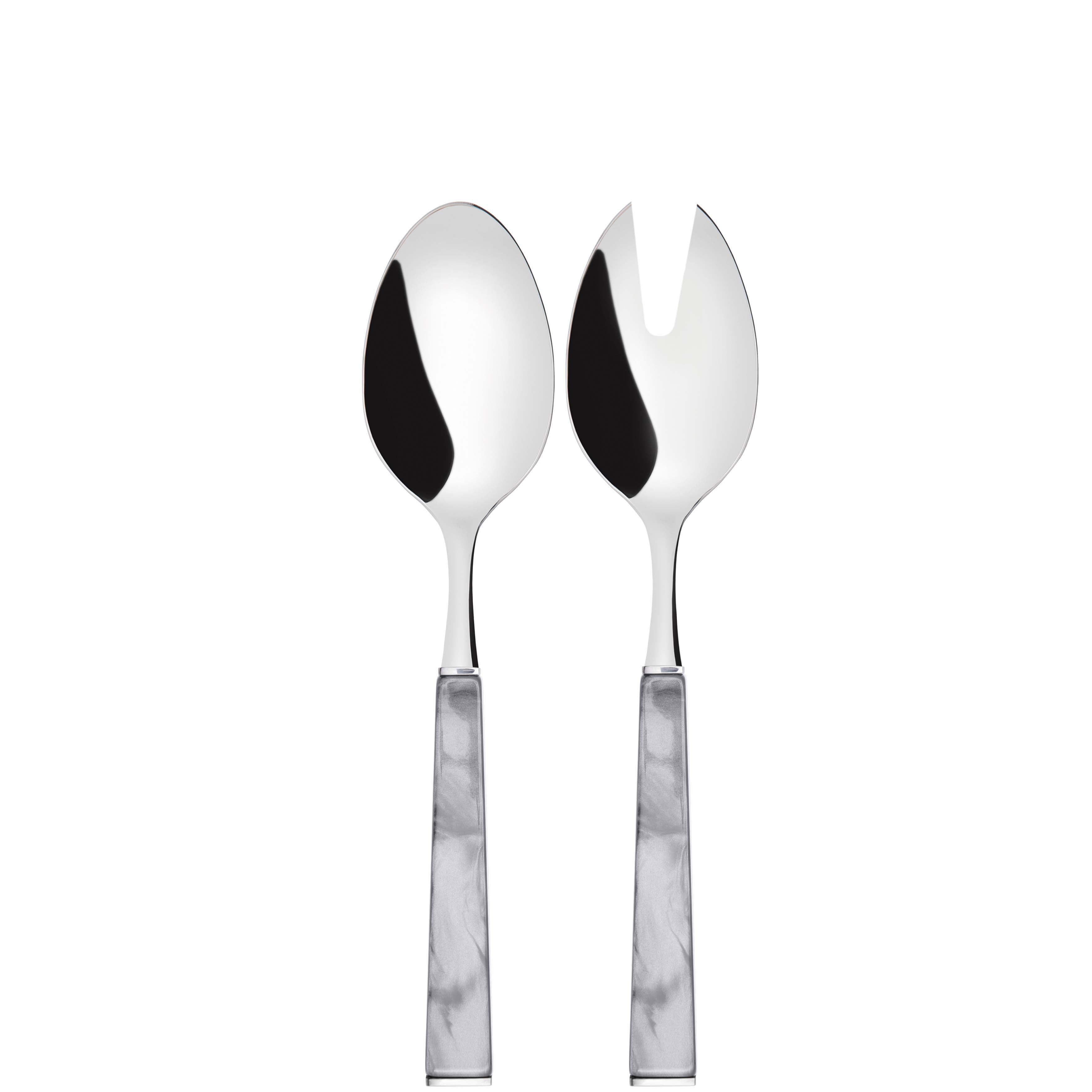 GEOM 2 Piece Salad Serving Set in Gift Box - Gray-Casa Bugatti USA