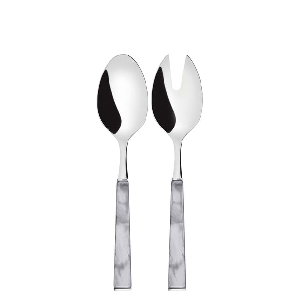 GEOM 2 Piece Salad Serving Set in Gift Box - Gray-Casa Bugatti USA