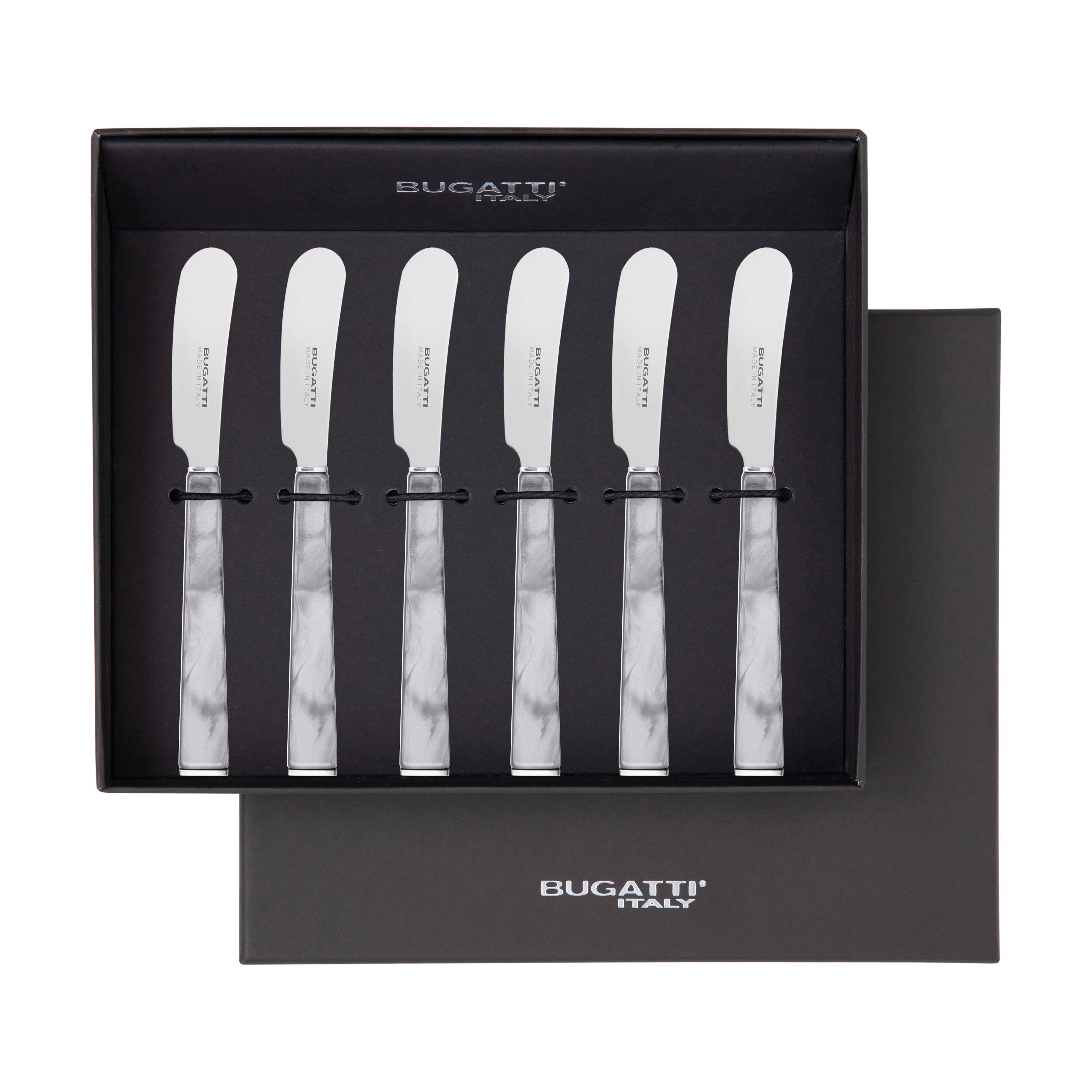GEOM Butter Knives Set in Gift Box - Gray-Casa Bugatti USA