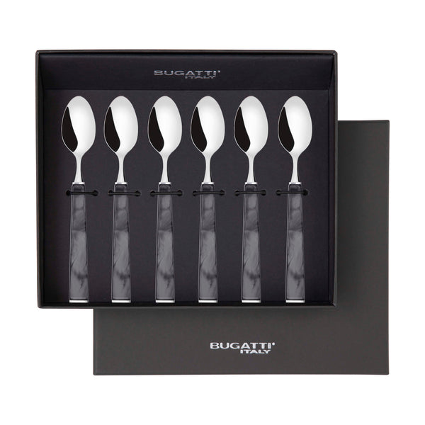 GEOM Moka Spoon Set in Gift Box - Charcoal