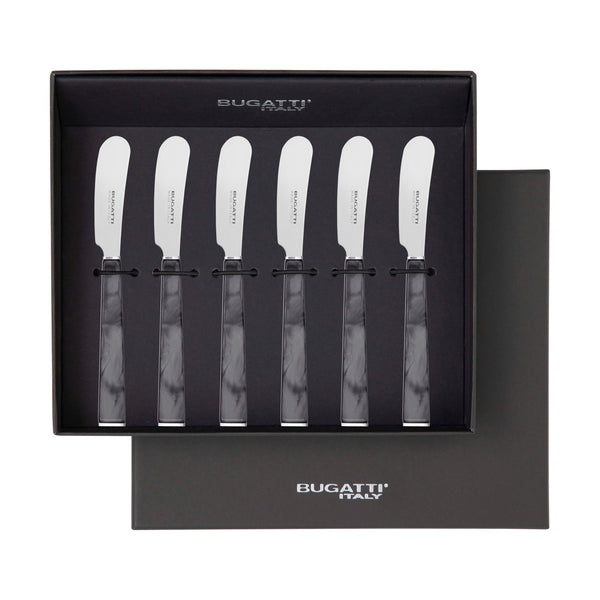 GEOM Butter Knives Set in Gift Box - Charcoal