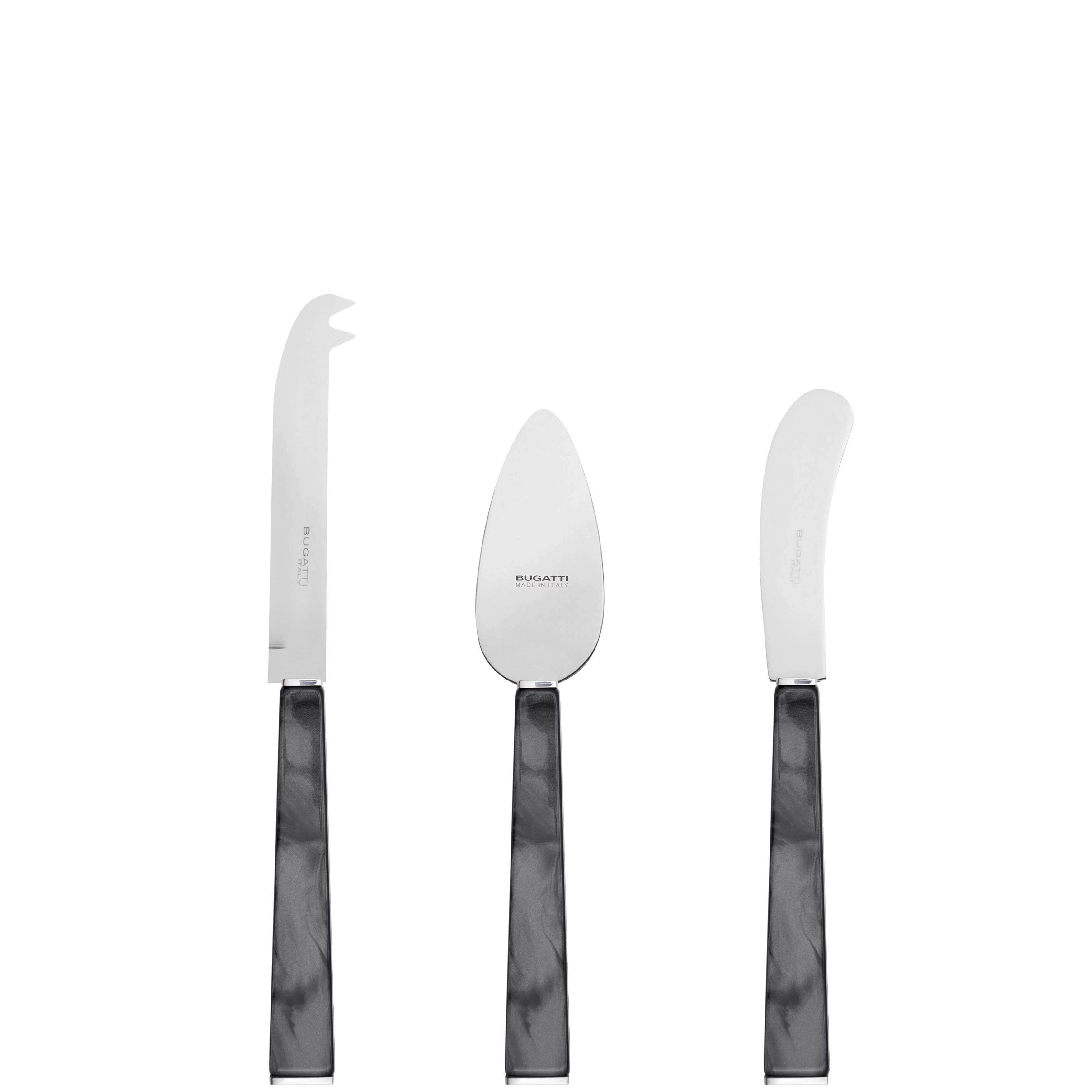 GEOM Cheese Knives Set in Gift Box - Charcoal