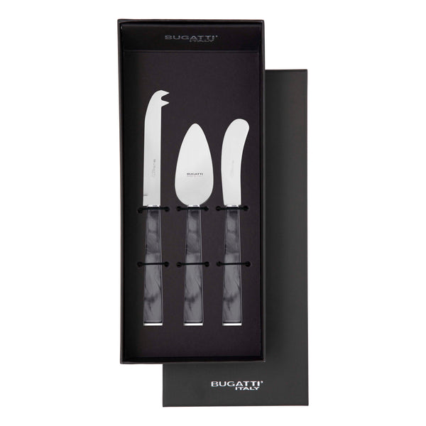 GEOM Cheese Knives Set in Gift Box - Charcoal