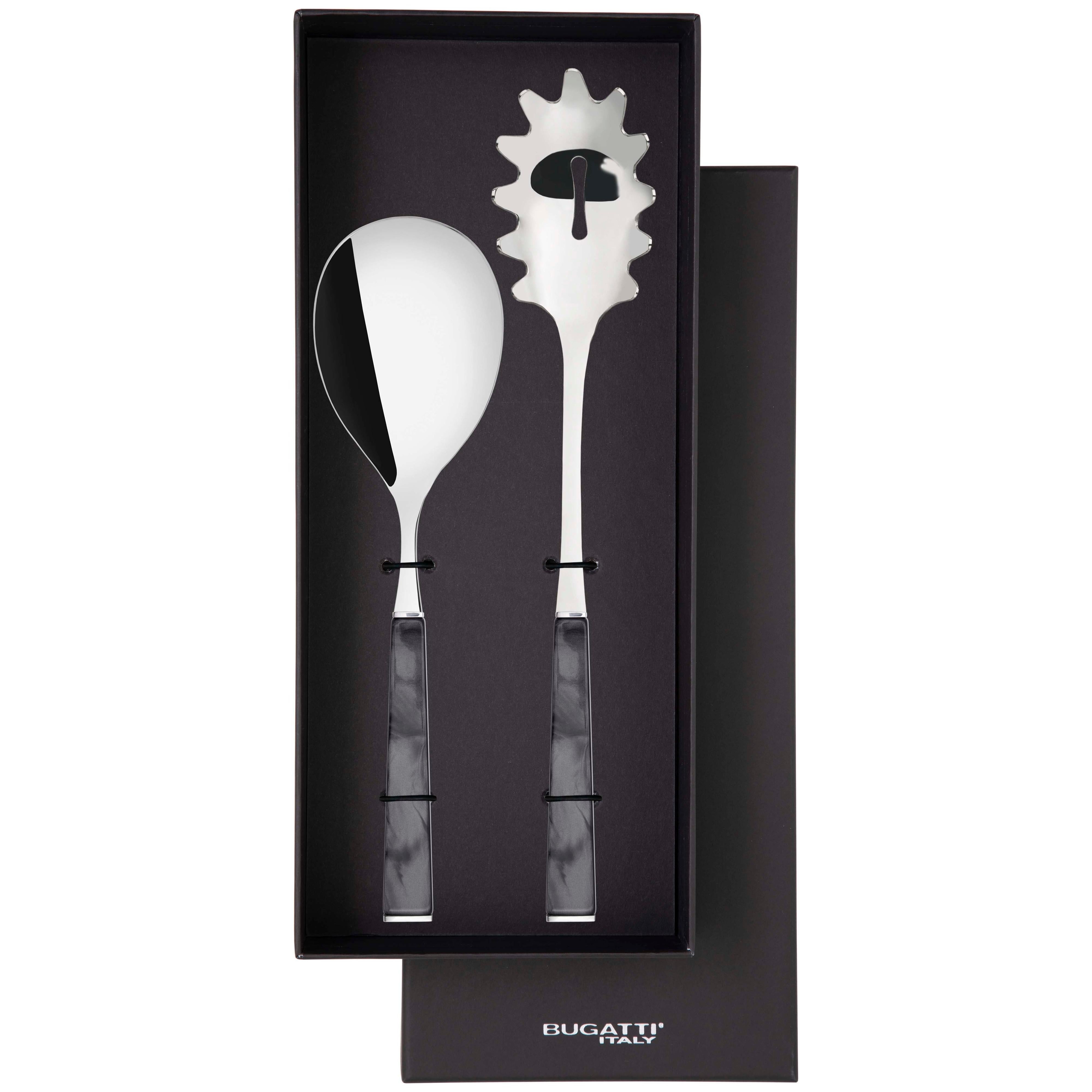 GEOM 2 Piece Pasta Set in Gift Box - Charcoal