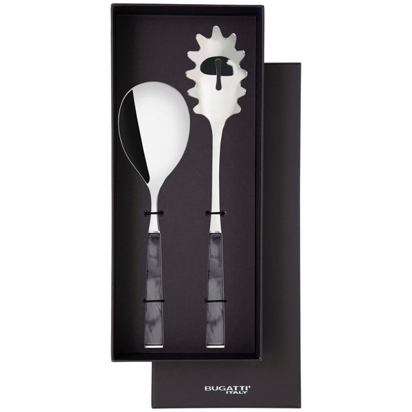 GEOM 2 Piece Pasta Set in Gift Box - Charcoal