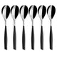 Glamour 6 Piece Coffee Spoon Set - Black Piano