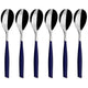 Glamour 6 Piece Coffee Spoon Set - Navy Blue
