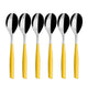 Glamour 6 Piece Coffee Spoon Set - Yellow