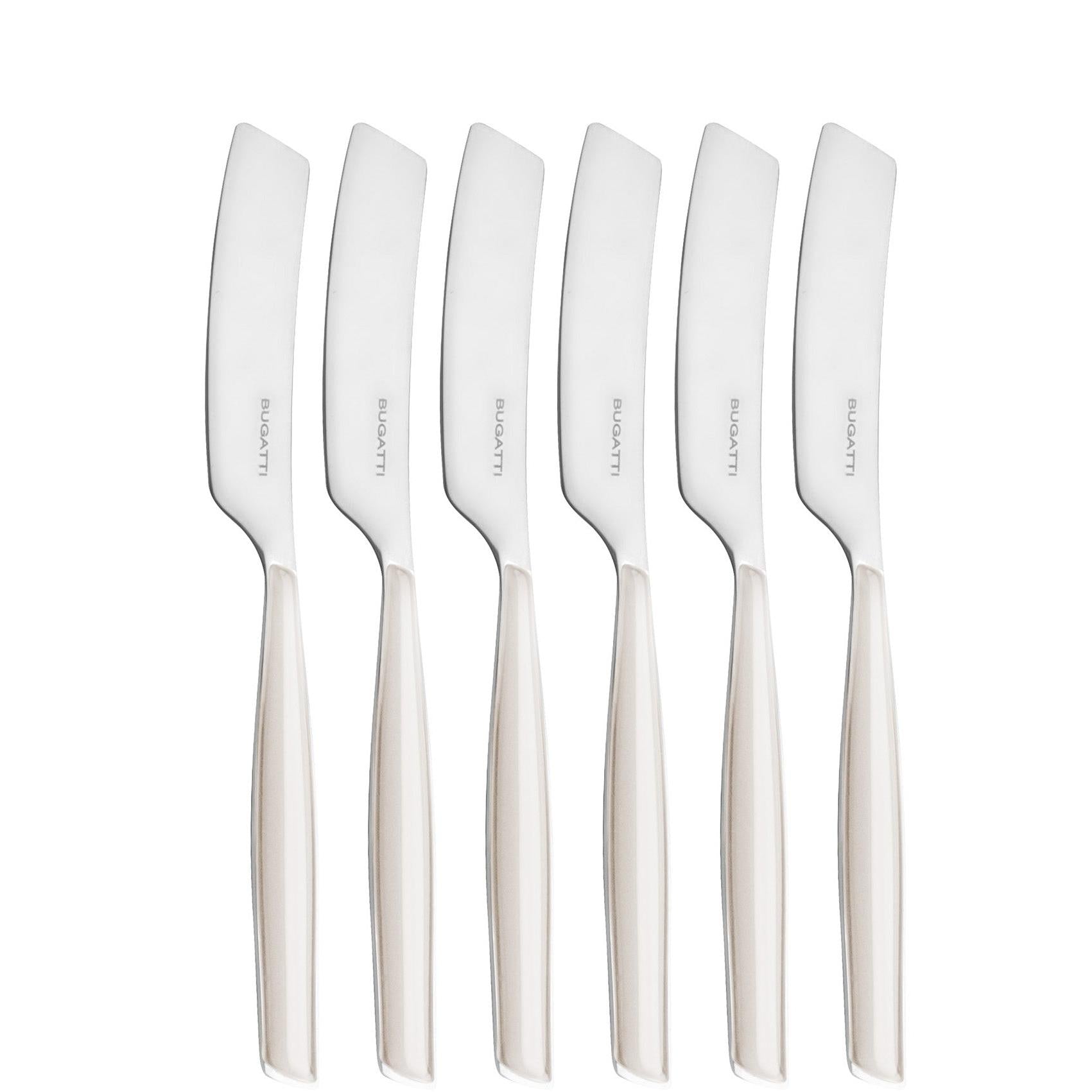 Glamour Spreader / Butter Knife Set - Ivory-Casa Bugatti USA