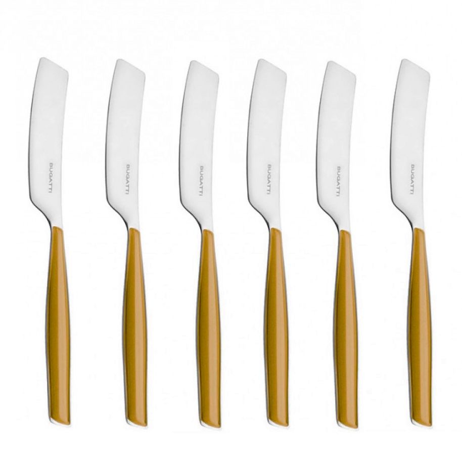Glamour Spreader / Butter Knife Set - Brown-Casa Bugatti USA