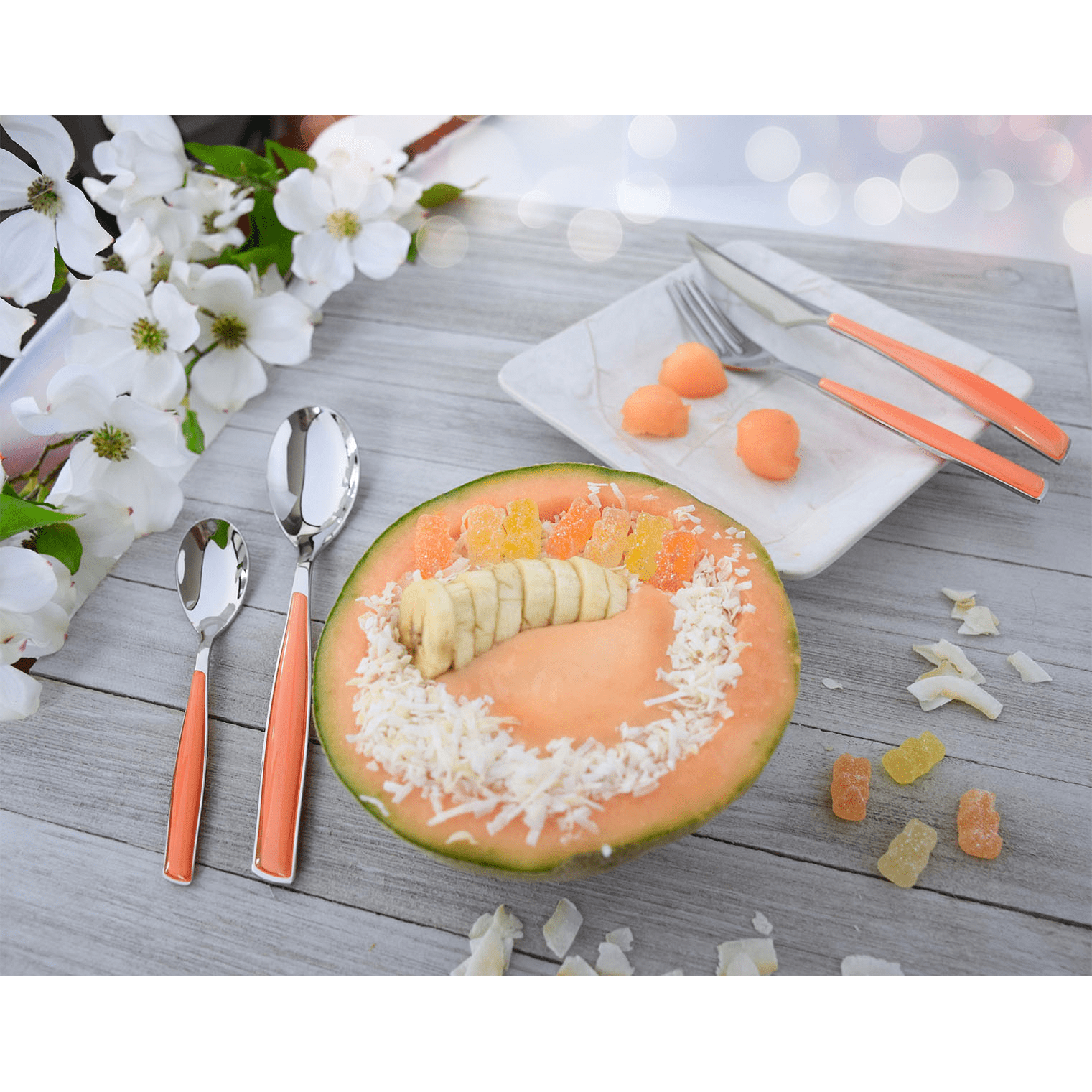 Glamour 5 Piece Place Setting - Melon-Casa Bugatti USA