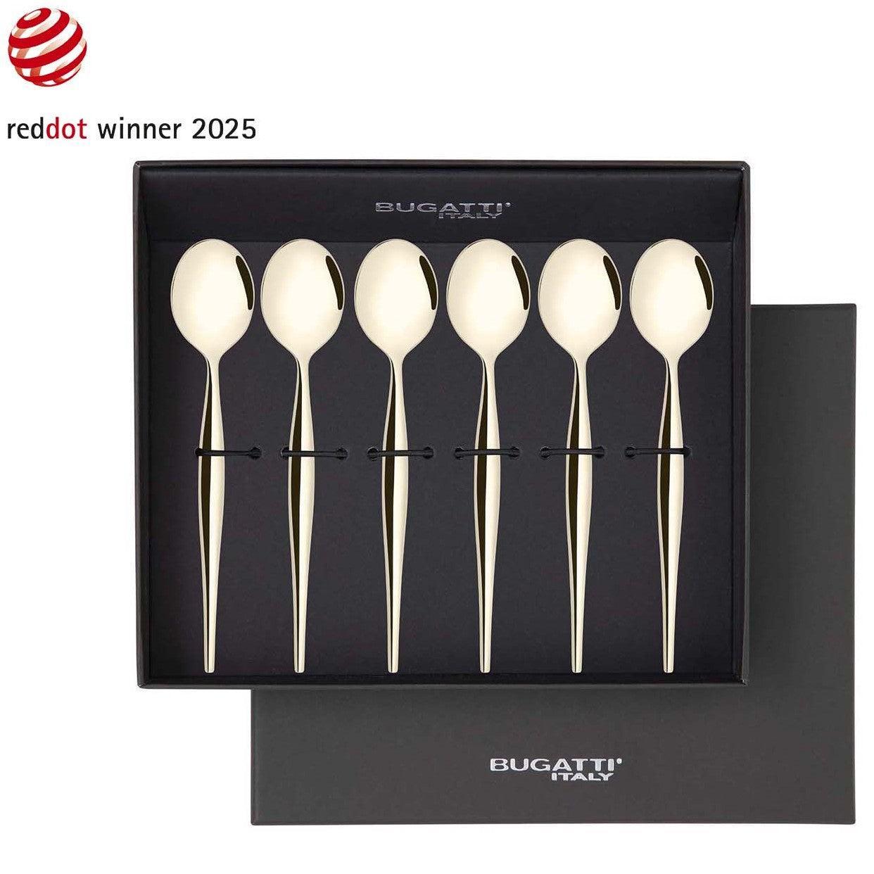 Natura Champagne 6 Piece Coffee Spoon Set-Casa Bugatti USA