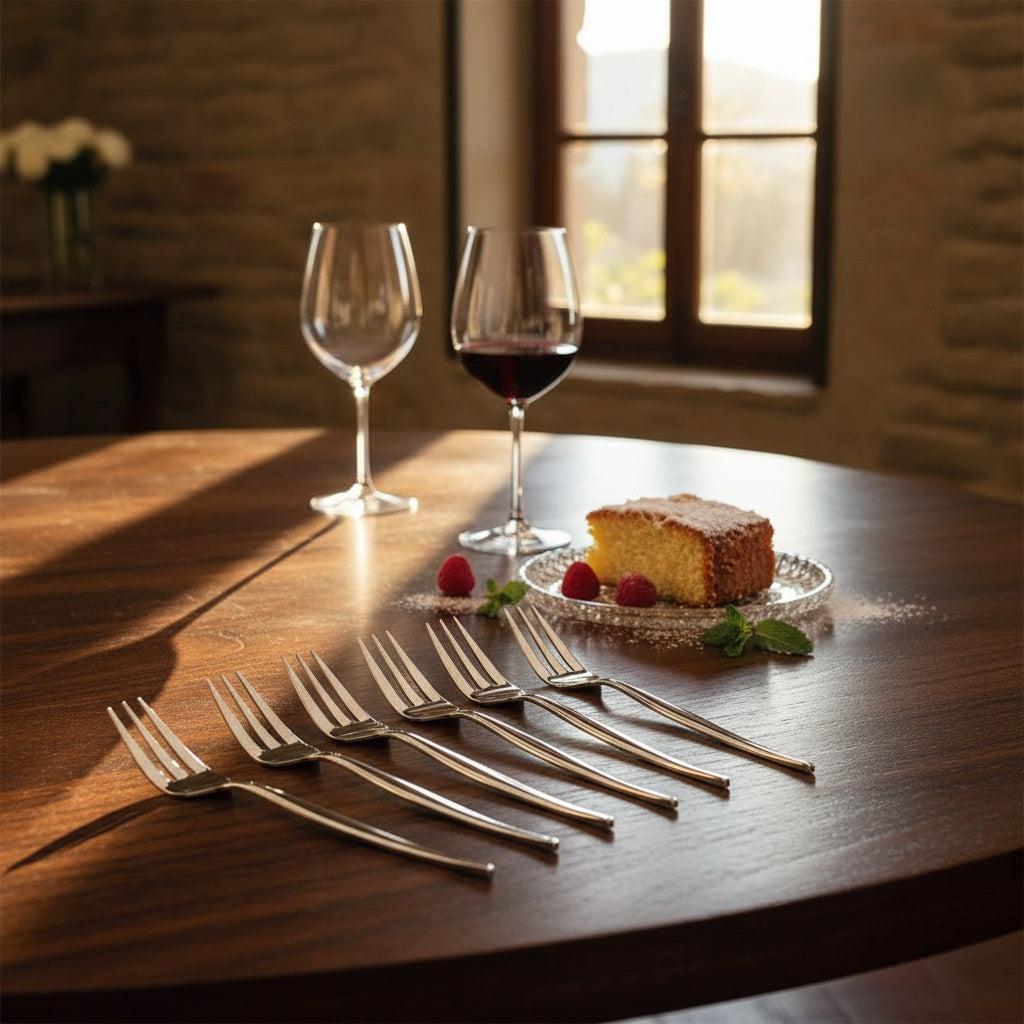 Natura Stainless Steal Cocktail / Cake Fork Set