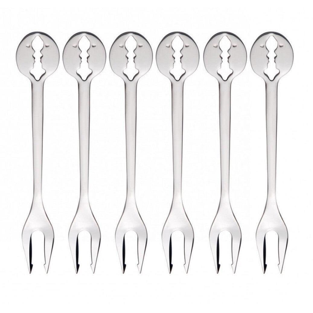 Kiss Cocktail Forks Set-Casa Bugatti USA