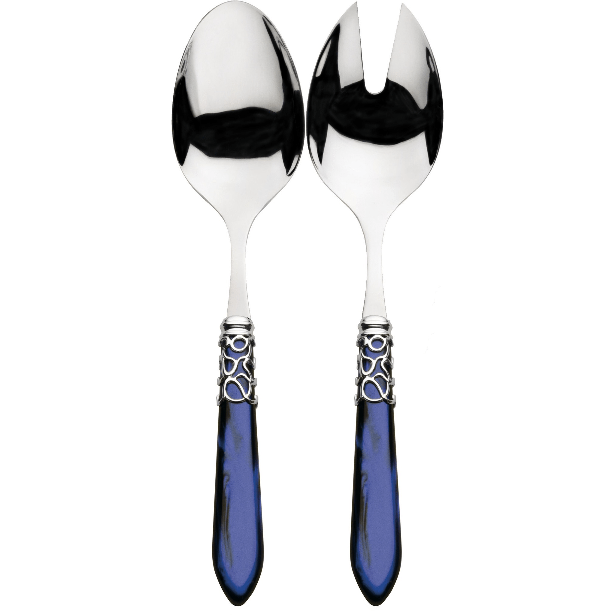 Melodia 2 Piece Salad Serving Set royal blue-Casa Bugatti USA