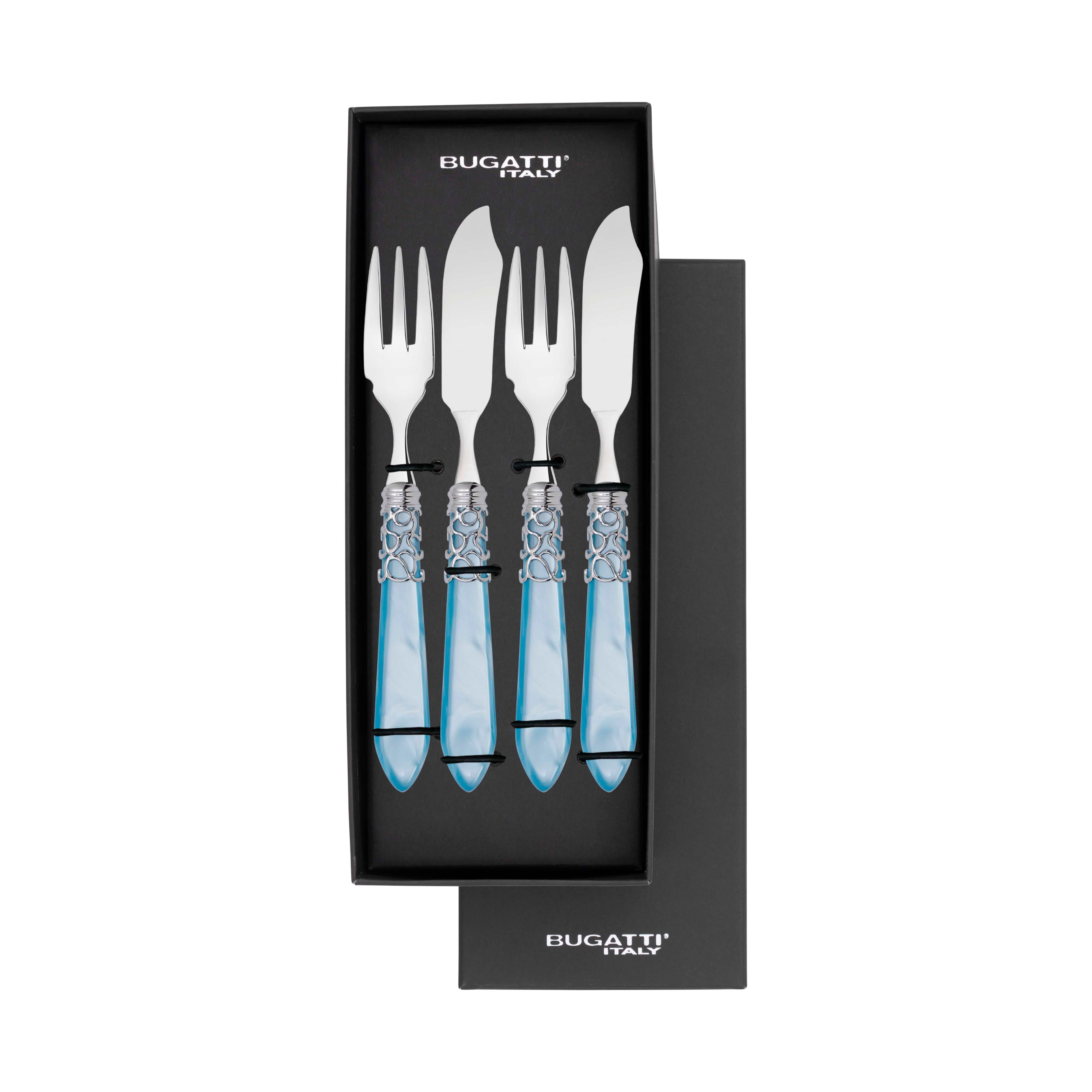 Melodia Brilliant 12 Piece Fish Set - sky blue