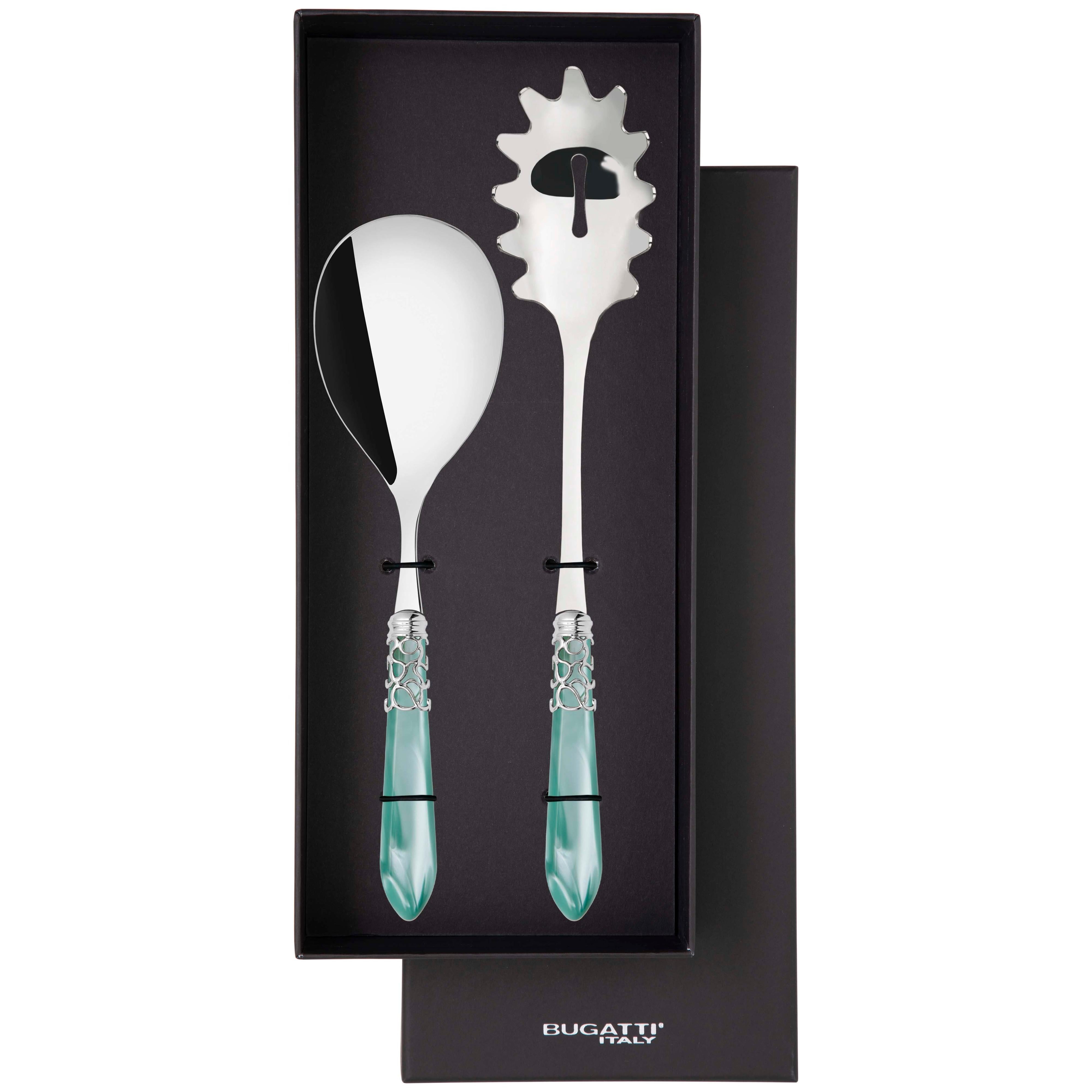 Melodia Brilliant 2 Piece Pasta Set in gift box - aqua