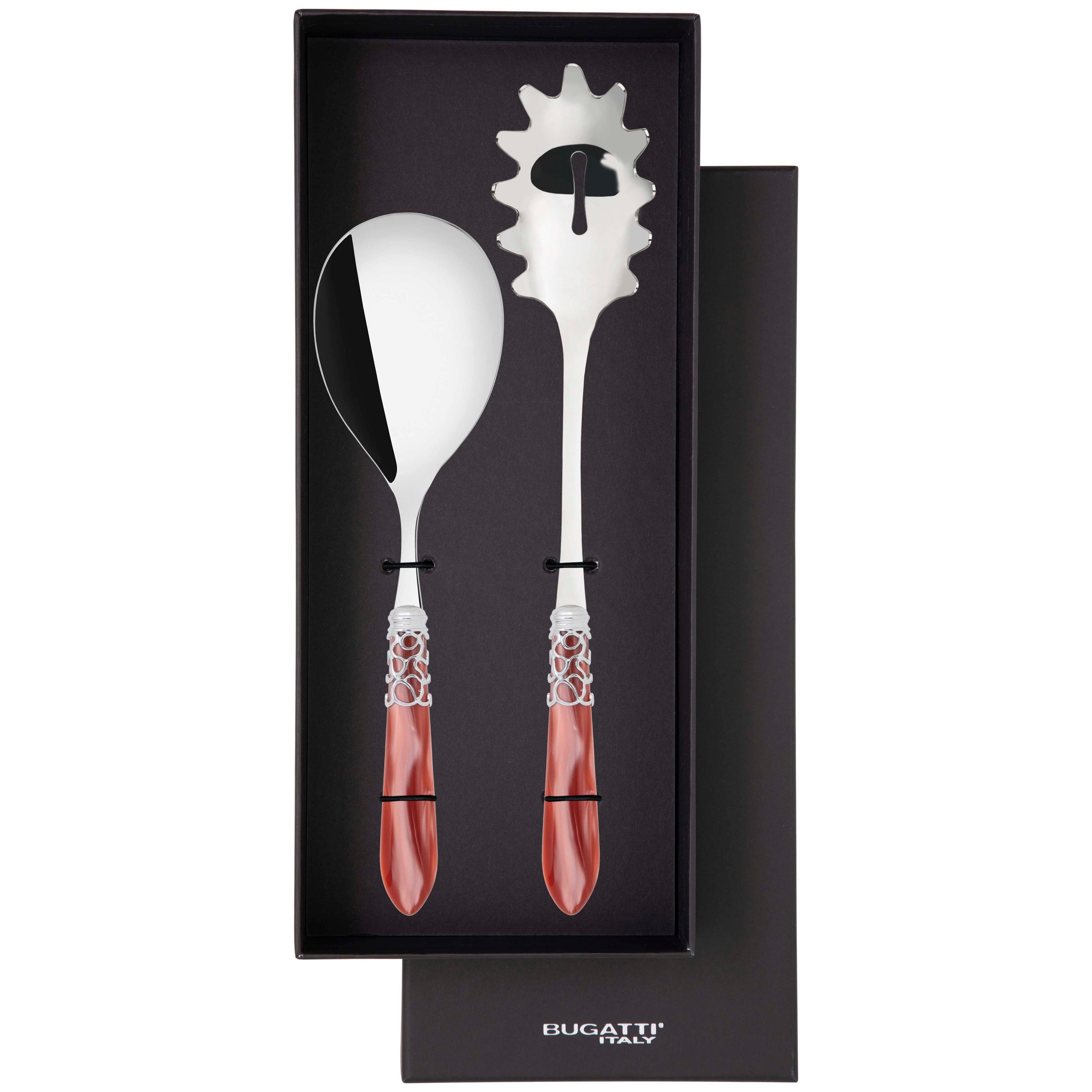 Melodia Brilliant 2 Piece Pasta Set in gift box - rust