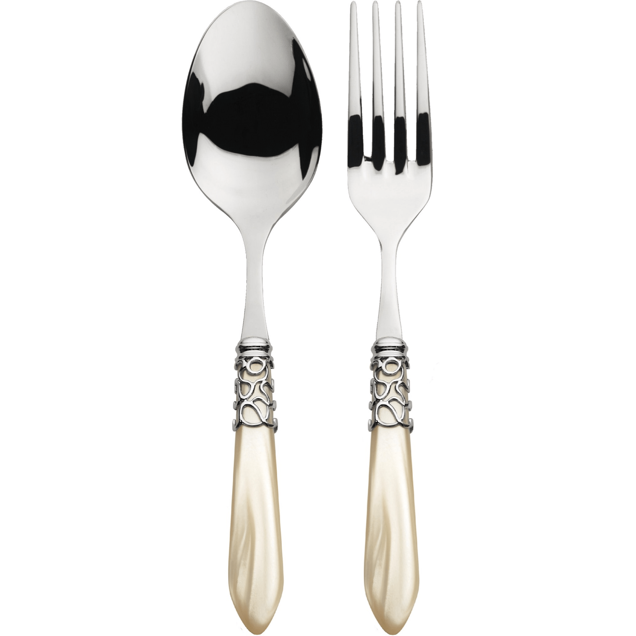 Melodia 2 Piece Serving Set ivory-Casa Bugatti USA