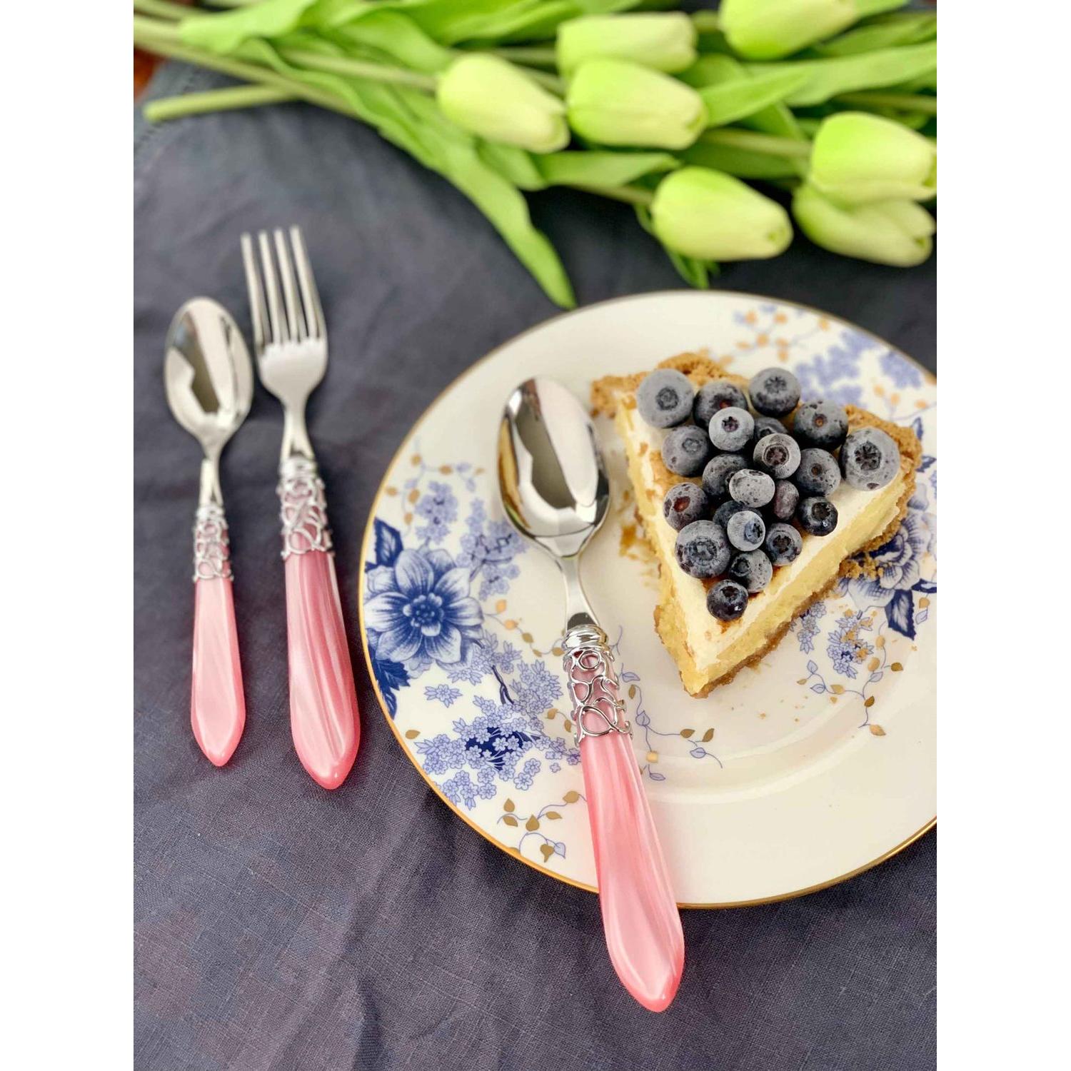 Melodia 5 piece place setting - PINK BARBIE Pearlescent-Casa Bugatti USA