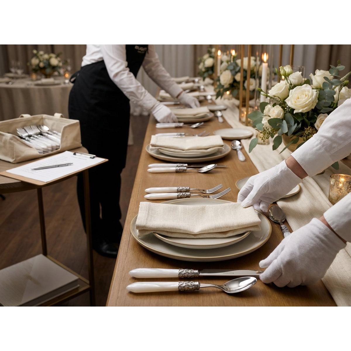 Melodia Brilliant 5 piece place setting - White-Casa Bugatti USA
