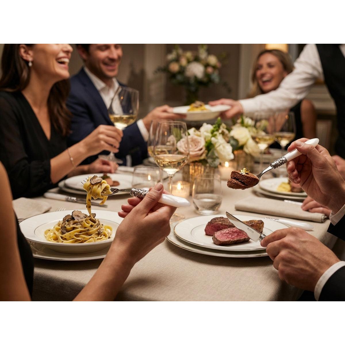 Melodia Brilliant 5 piece place setting - White-Casa Bugatti USA