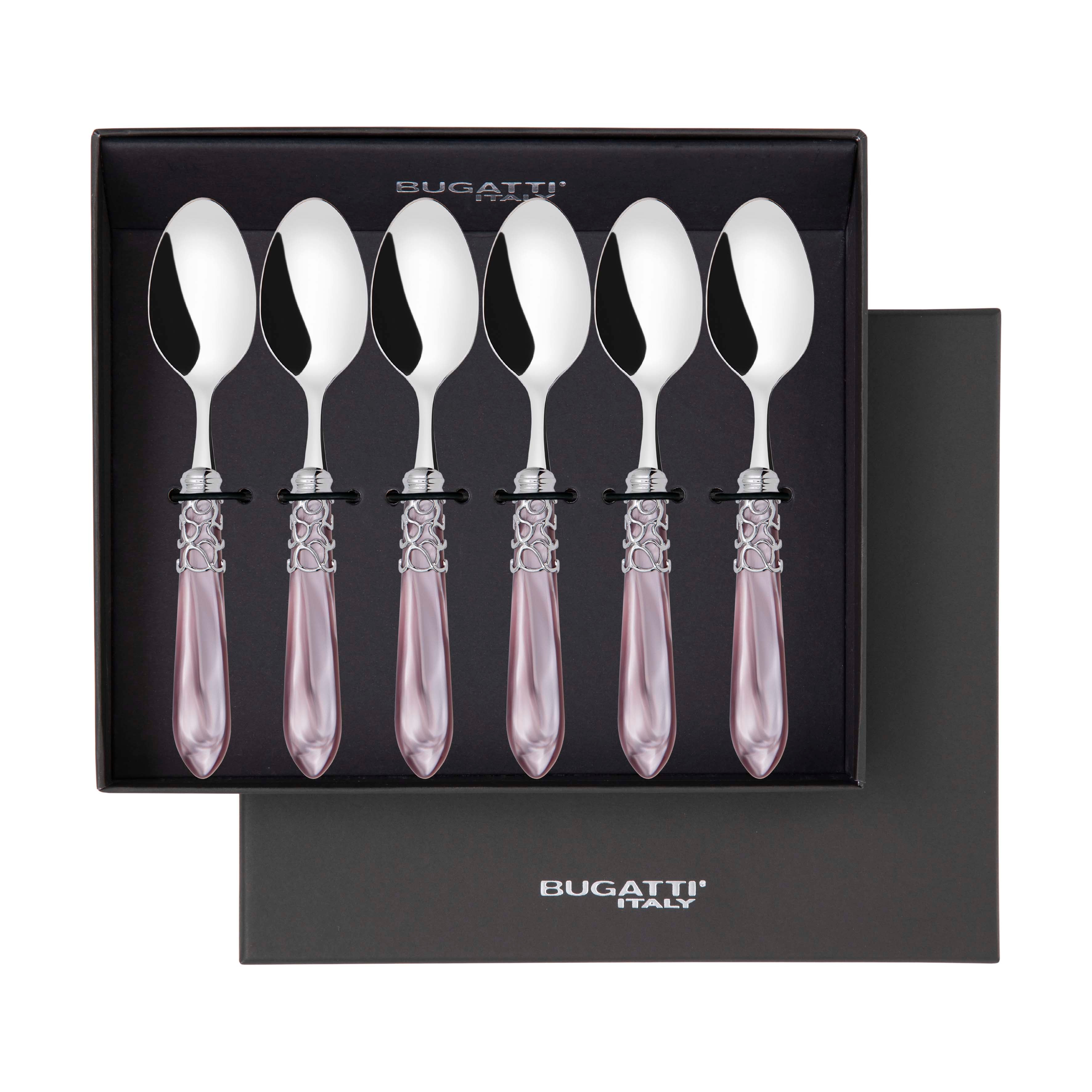 Melodia Brilliant 6 Piece Coffee Spoon Set in gift box - lilac