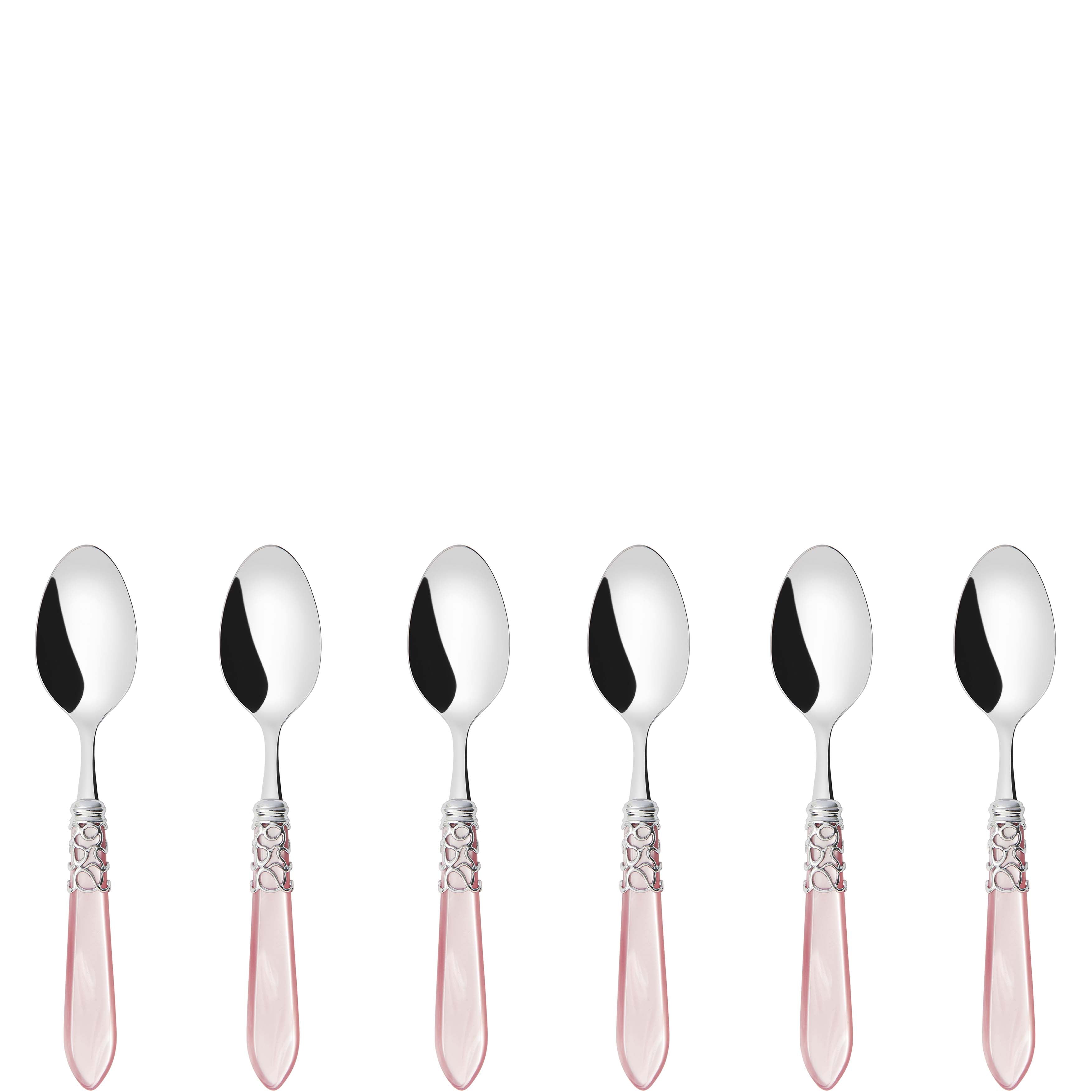 Melodia Brilliant 6 Piece Coffee Spoon Set in gift box - pink