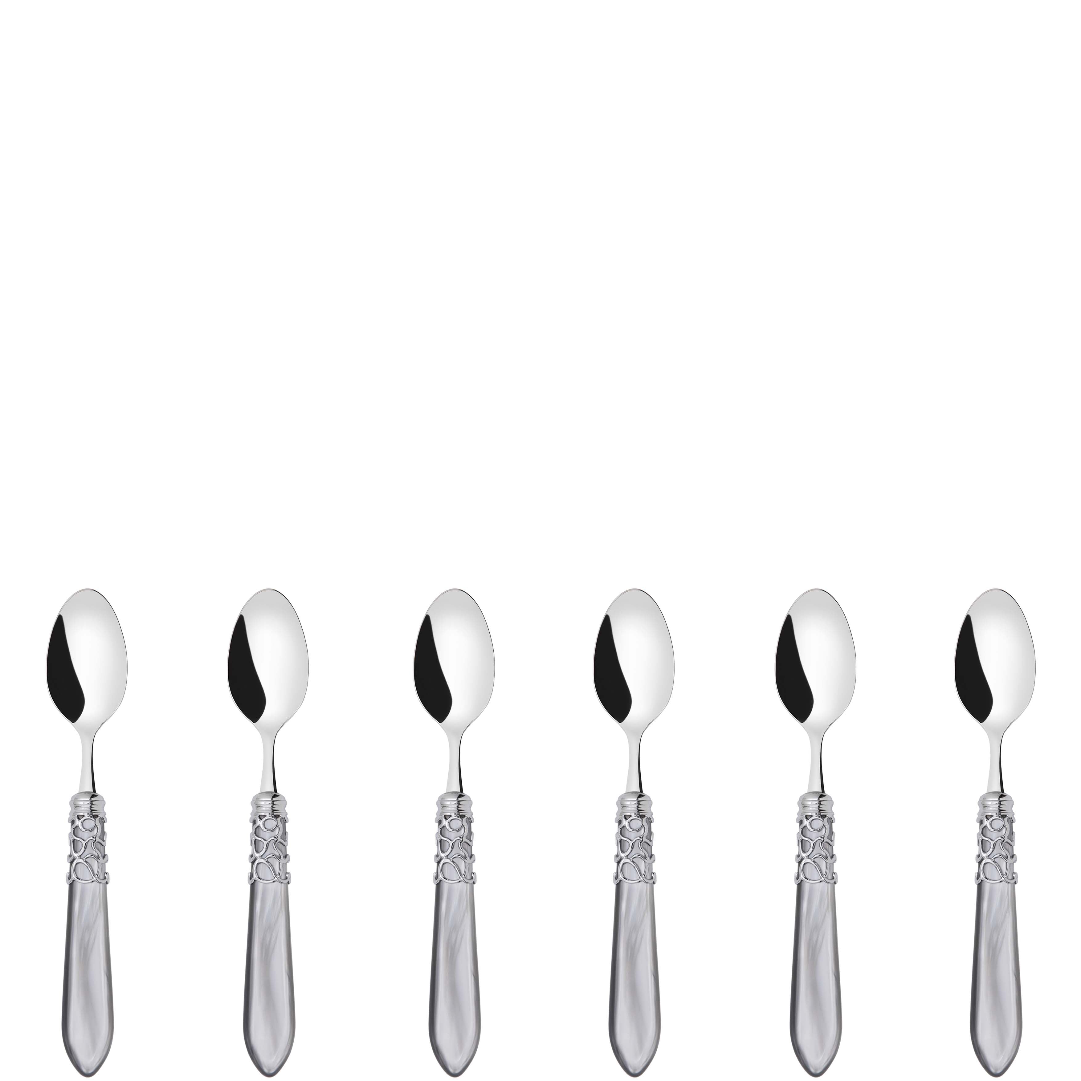 Melodia Brilliant 6 Piece Moka Spoon Set in gift box gray