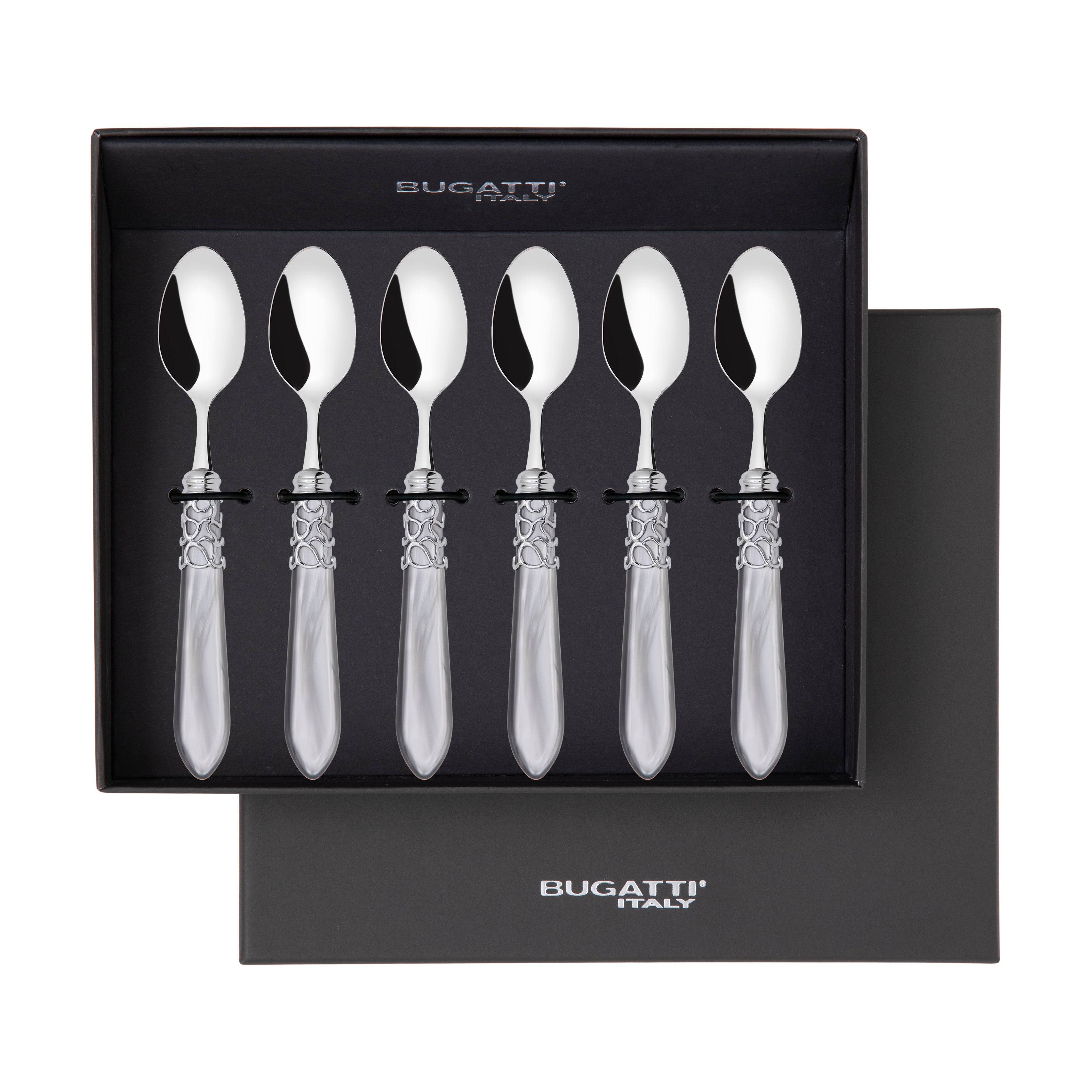 Melodia Brilliant 6 Piece Moka Spoon Set in gift box gray