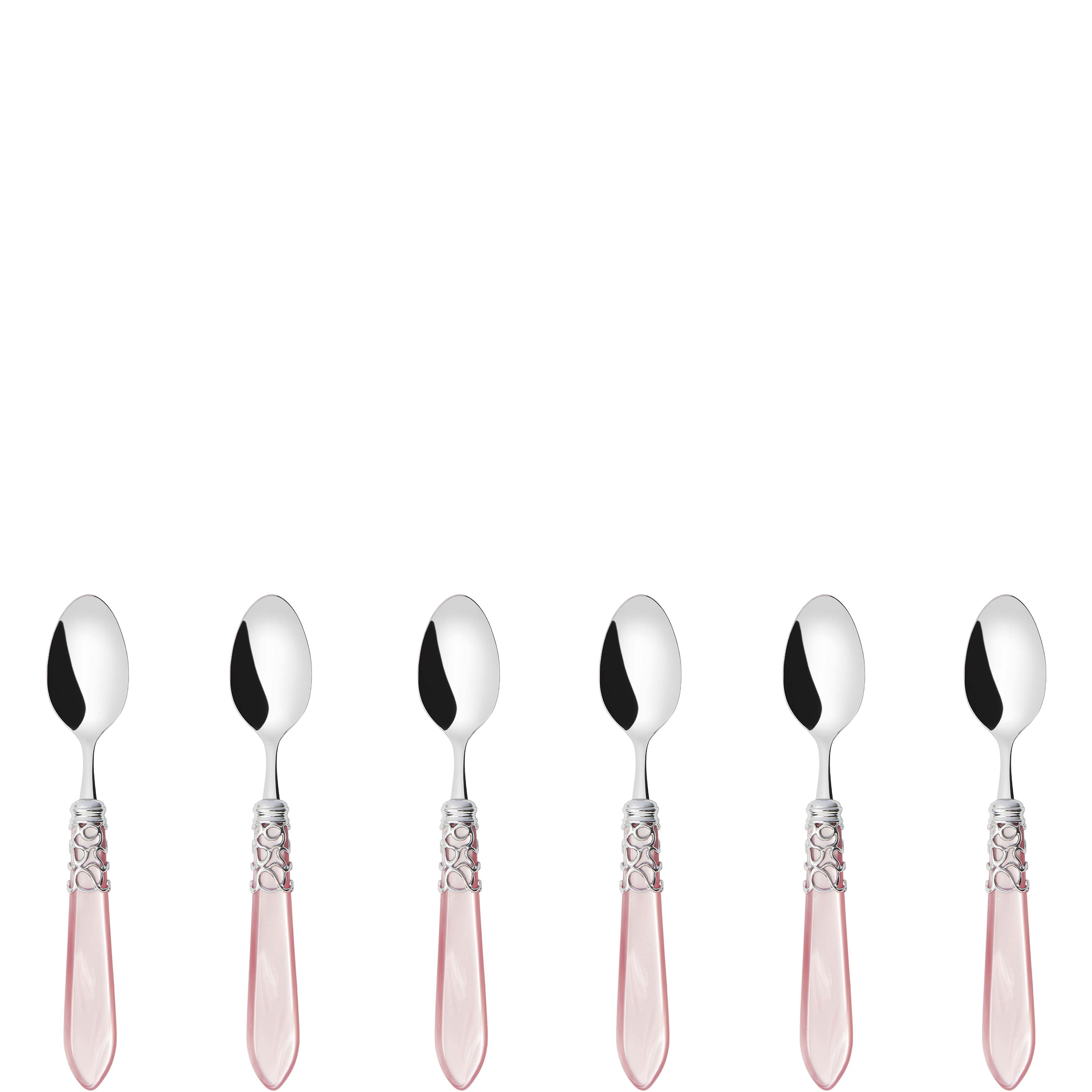 Melodia Brilliant 6 Piece Moka Spoon Set in gift box pink