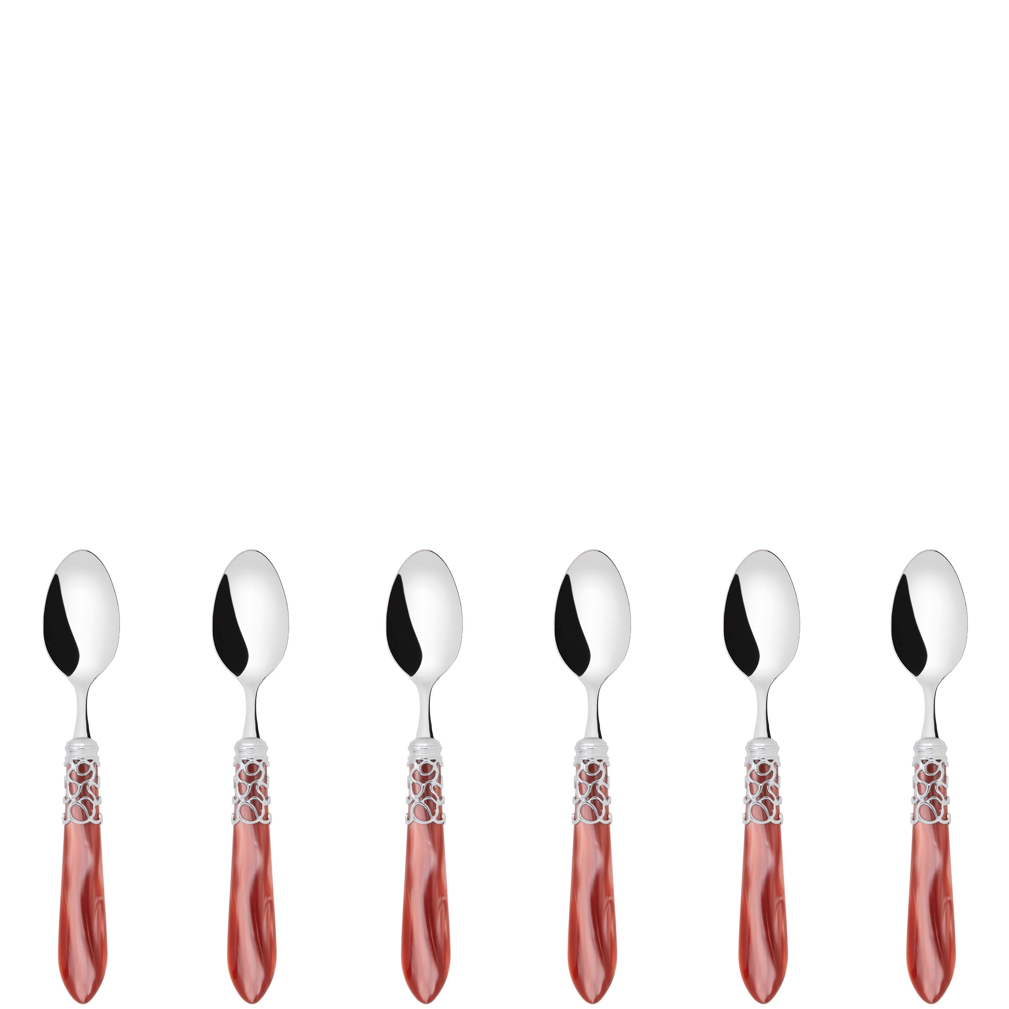 Melodia Brilliant 6 Piece Moka Spoon Set - Rust-Casa Bugatti USA