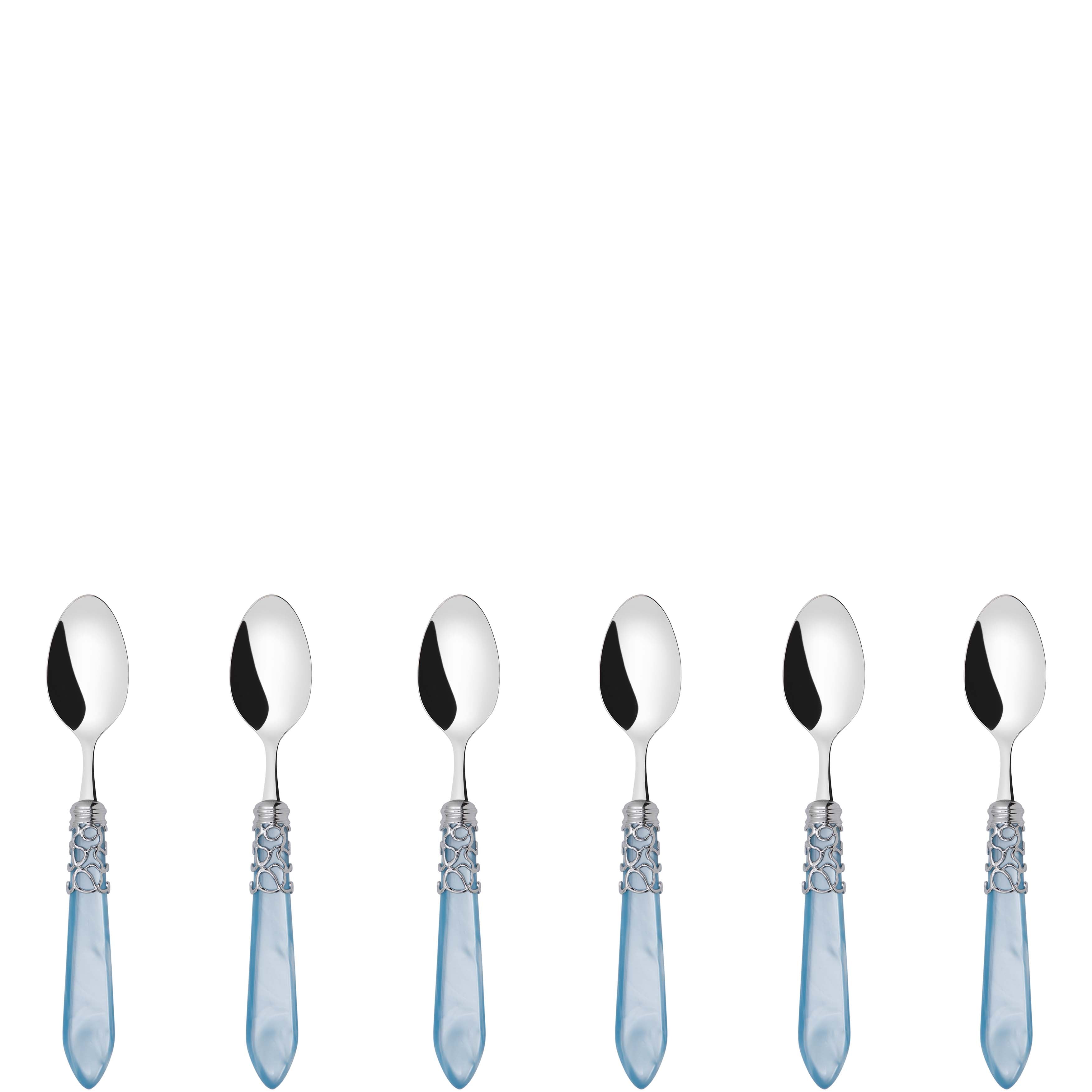 Melodia Brilliant 6 Piece Moka Spoon Set in gift box sky blue