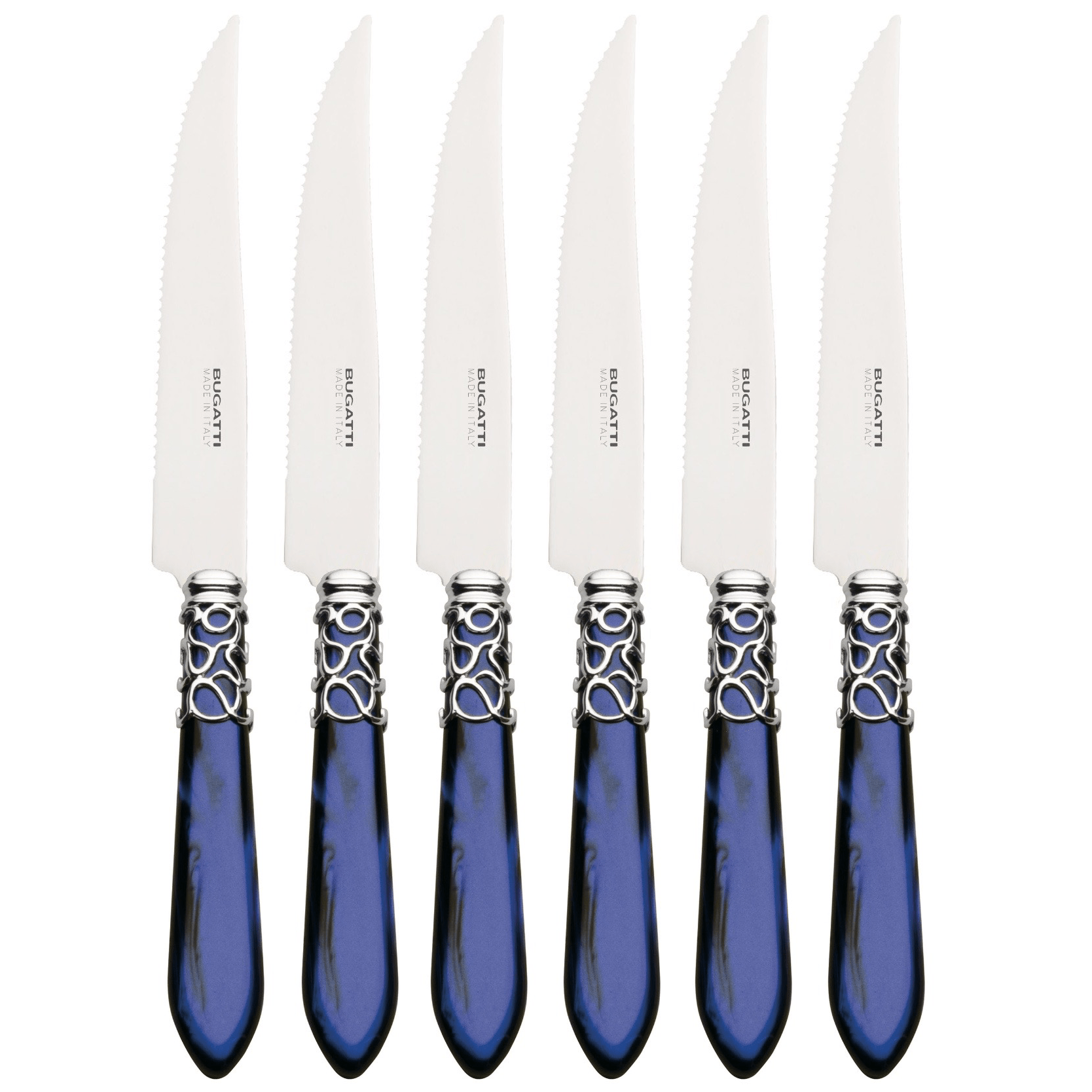 Melodia Steak Knives Set - ROYAL BLUE-Casa Bugatti USA