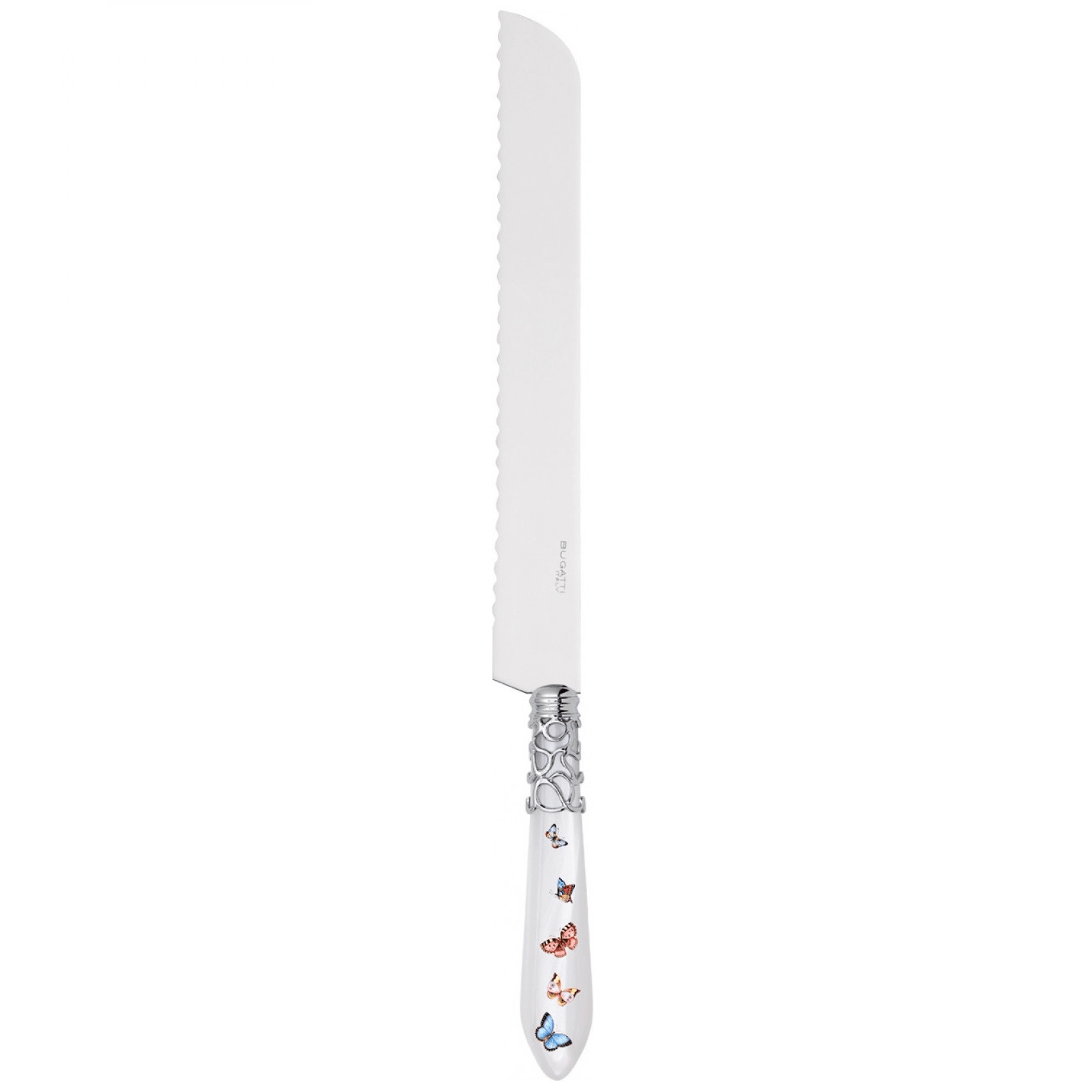 Melodia Butterflies Bread Knife white-Casa Bugatti USA