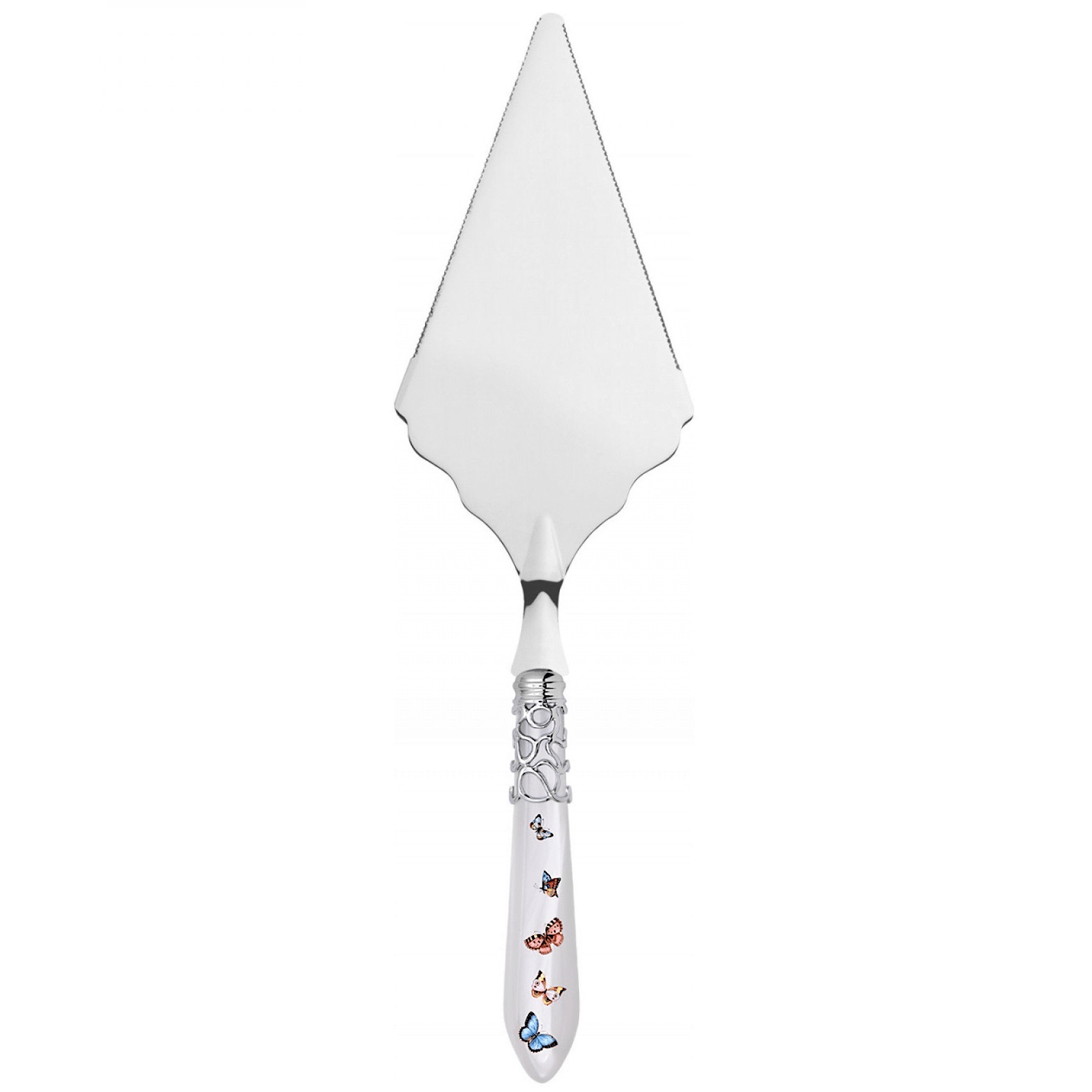 Melodia Butterflies Pie / Pizza Server - Serrated white-Casa Bugatti USA