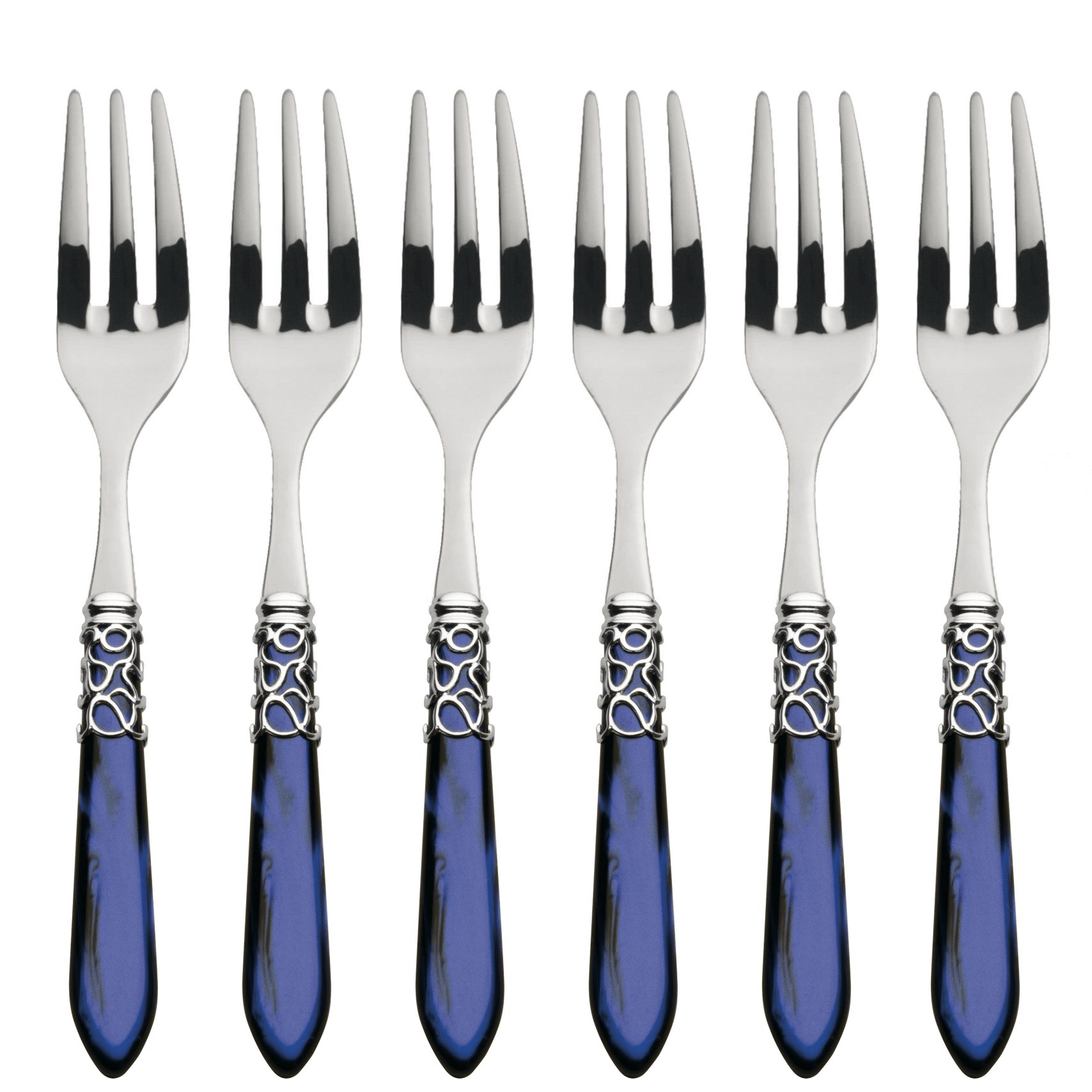 Melodia Cake / Cocktail Forks Set royal blue-Casa Bugatti USA