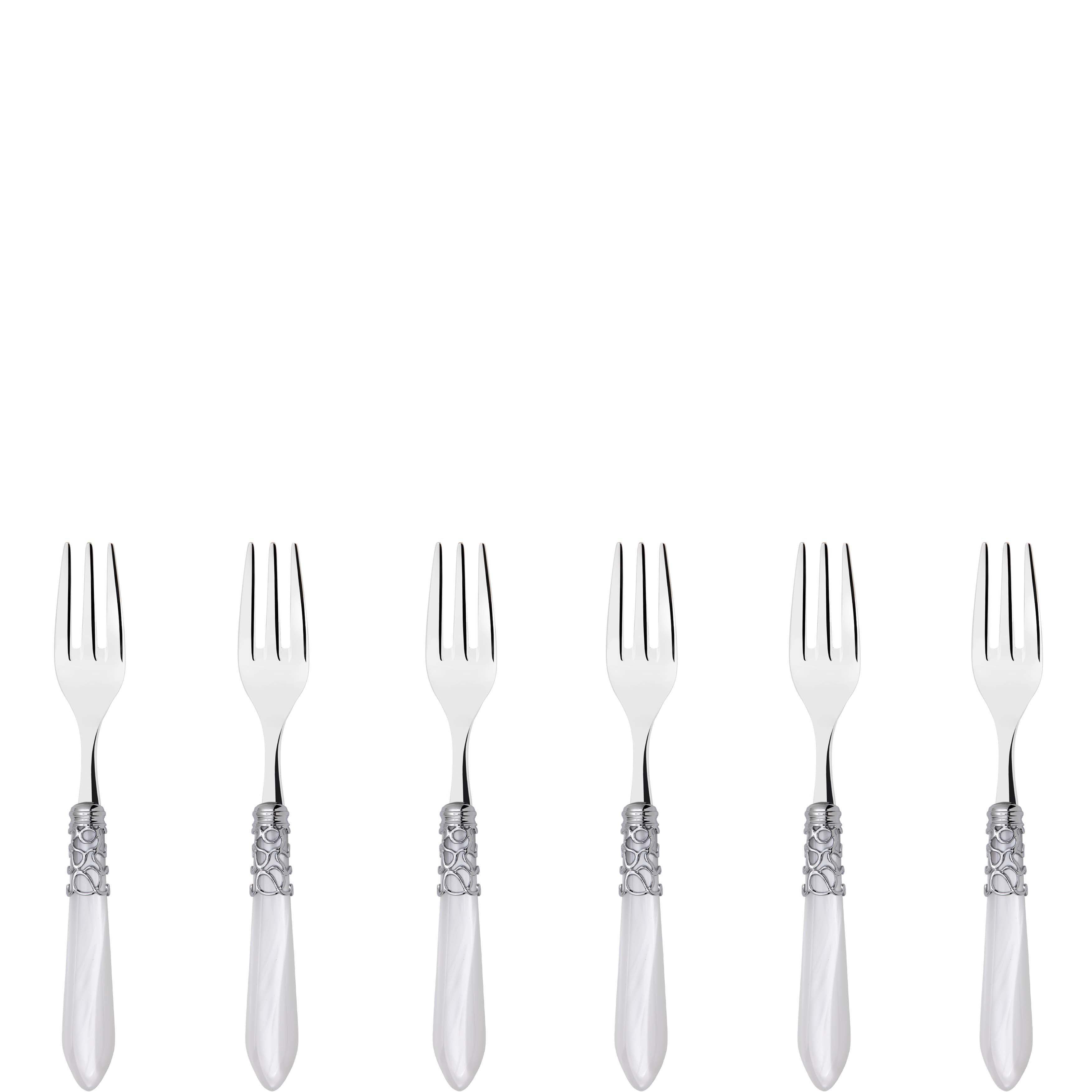 Melodia Brilliant Cake / Cocktail Forks Set - white