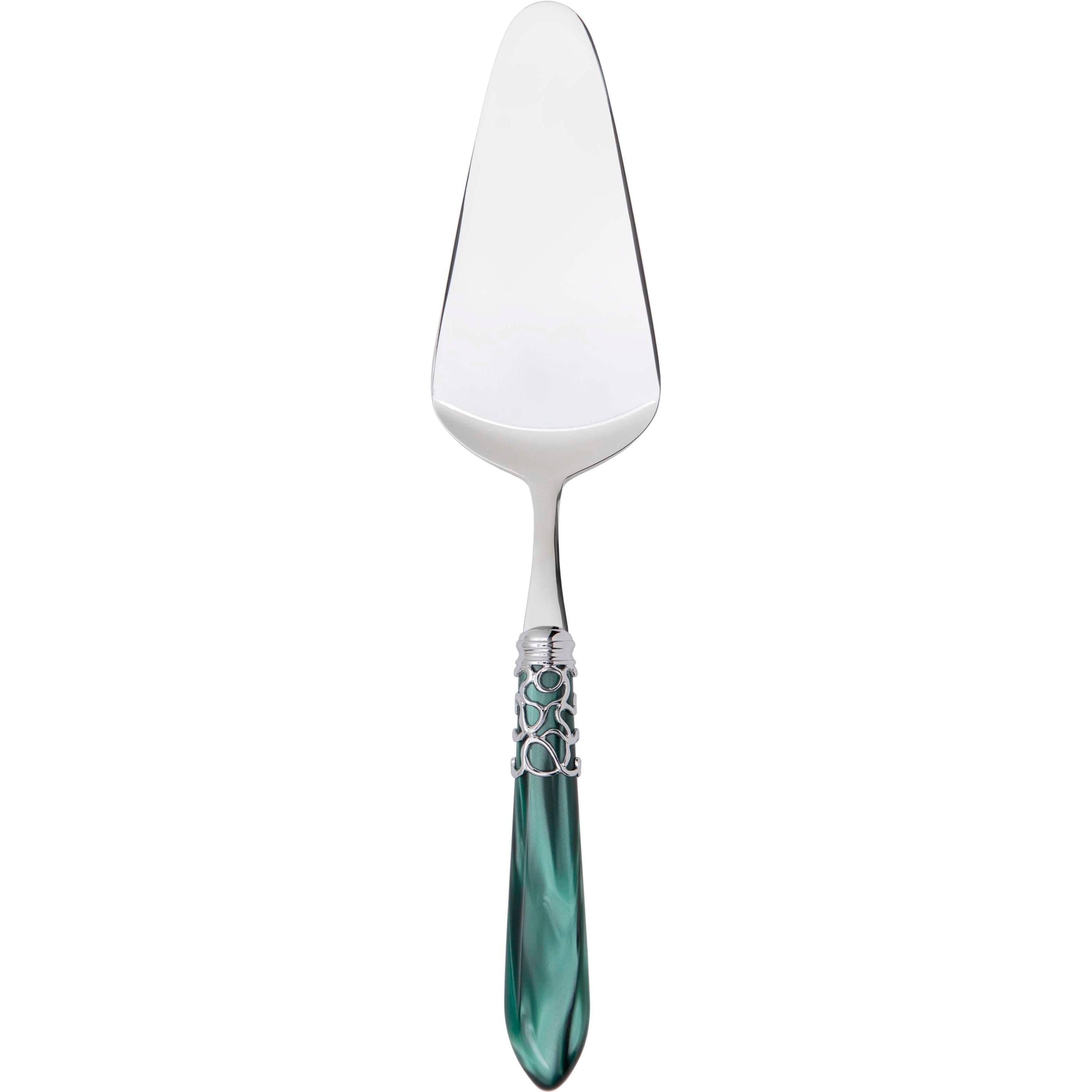 Melodia Brilliant Cake Server Rounded - Emerald Green-Casa Bugatti USA