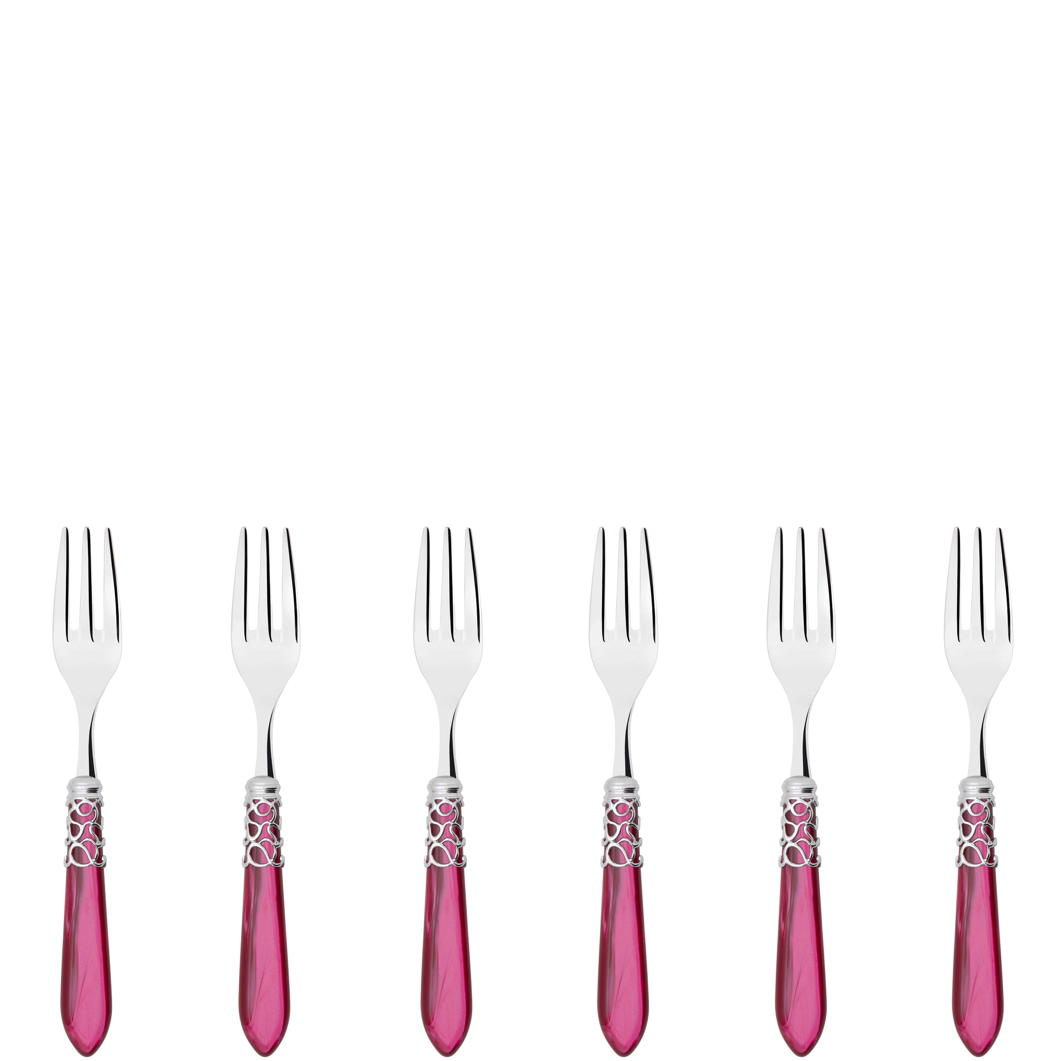 Melodia Brilliant Cocktail / Cake Fork Set in gift box - raspberry