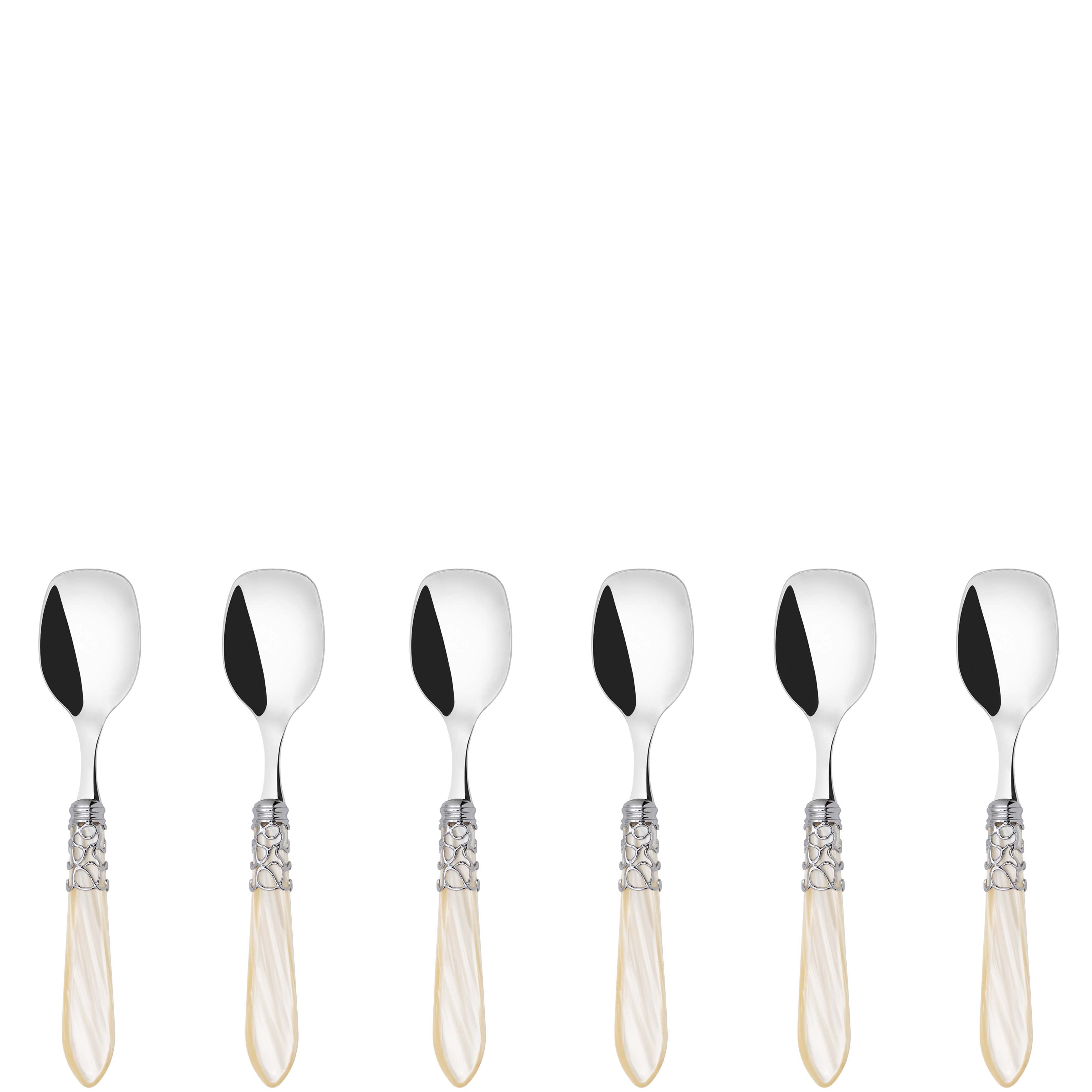 Melodia Brilliant Ice Cream Spoons Set in gift box - Ivory