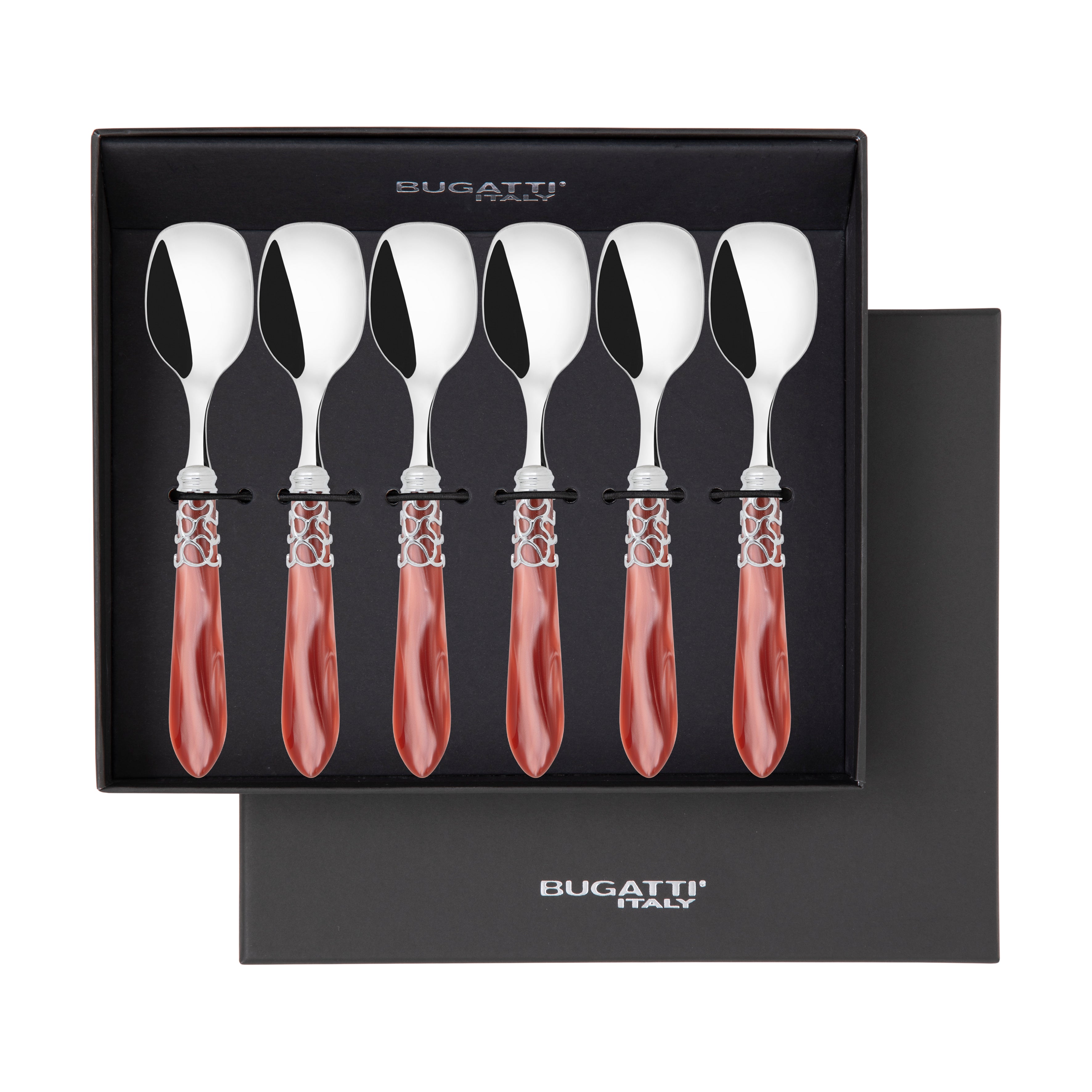 Melodia Brilliant Ice Cream Spoons Set in gift box - rust