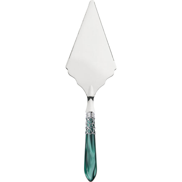 Melodia Brilliant Large Cake Server Serrated   - Emerald Green