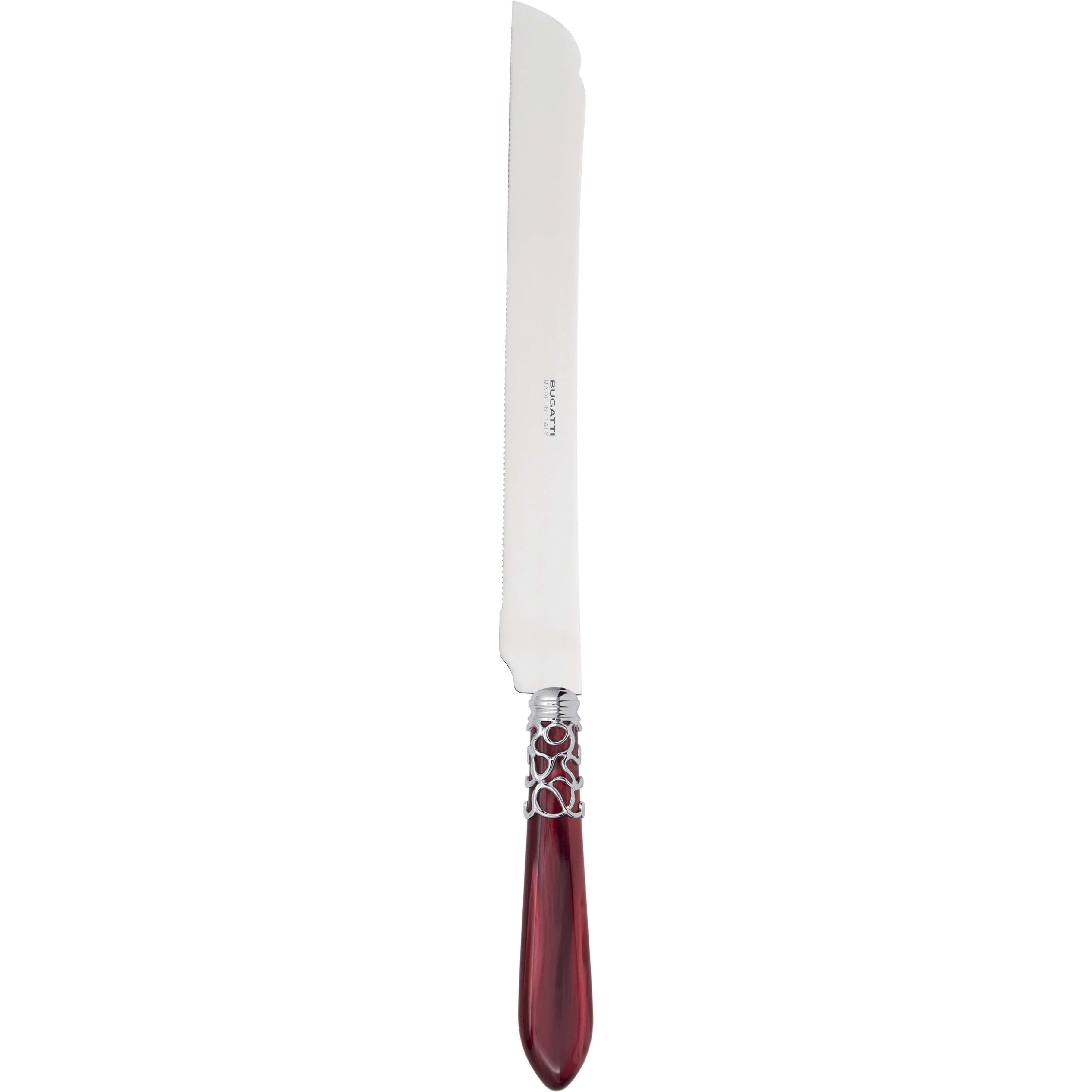 Melodia Brilliant Long Cake Knife 32 cm (12.60 inch) - Burgundy-Casa Bugatti USA