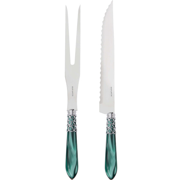 Melodia Brilliant Roast Carving Set - Emerald Green