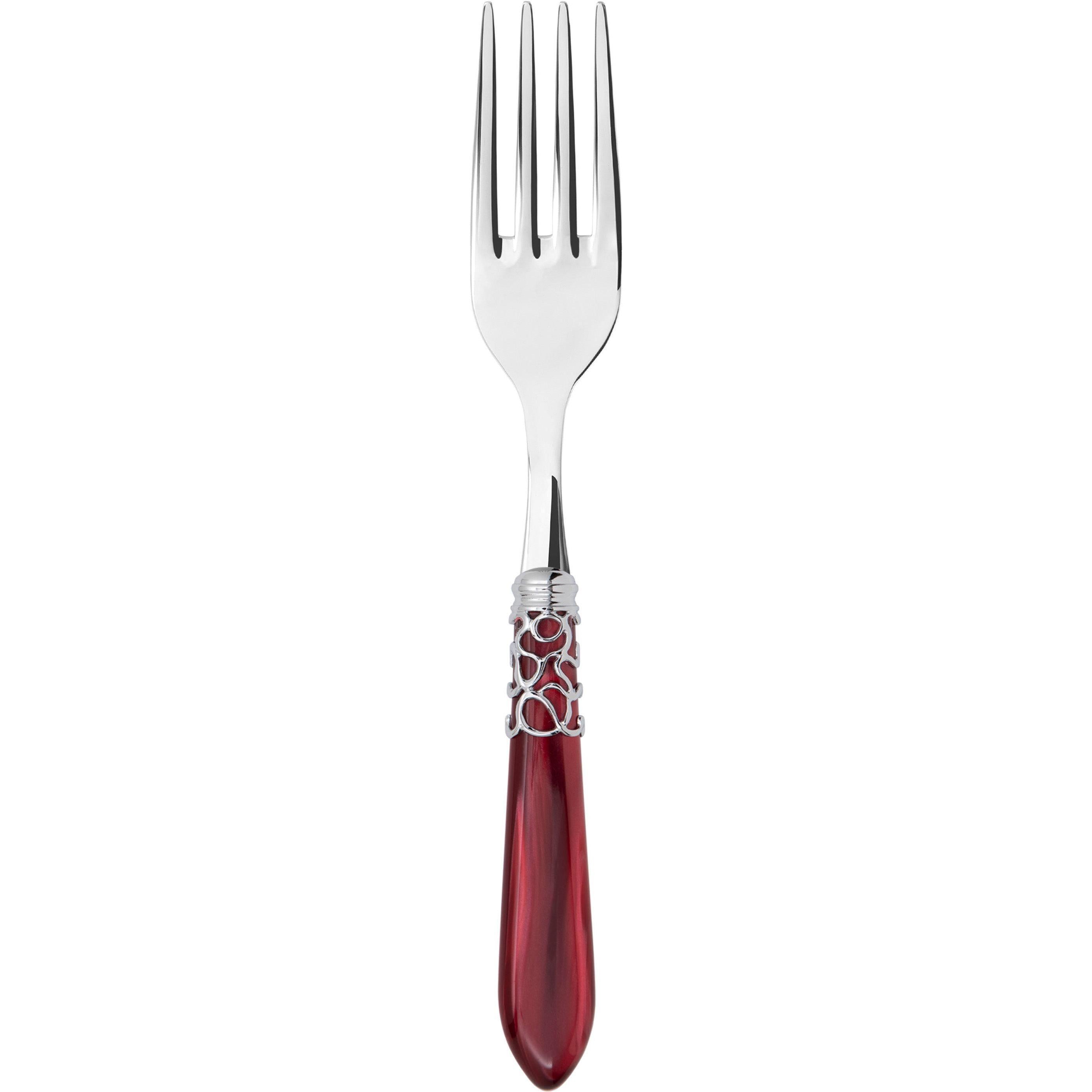 Melodia Brilliant Serving Fork - burgundy